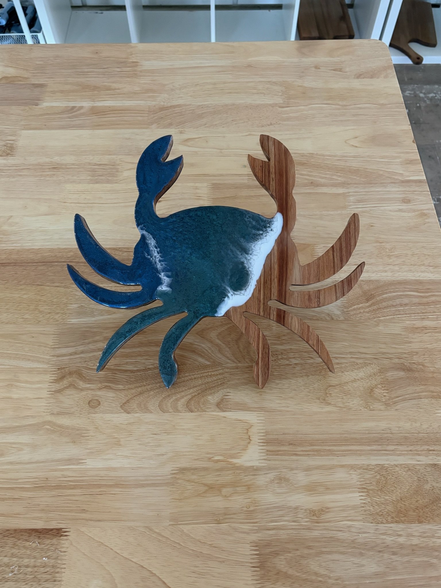 Crab wood resin charcuterie board