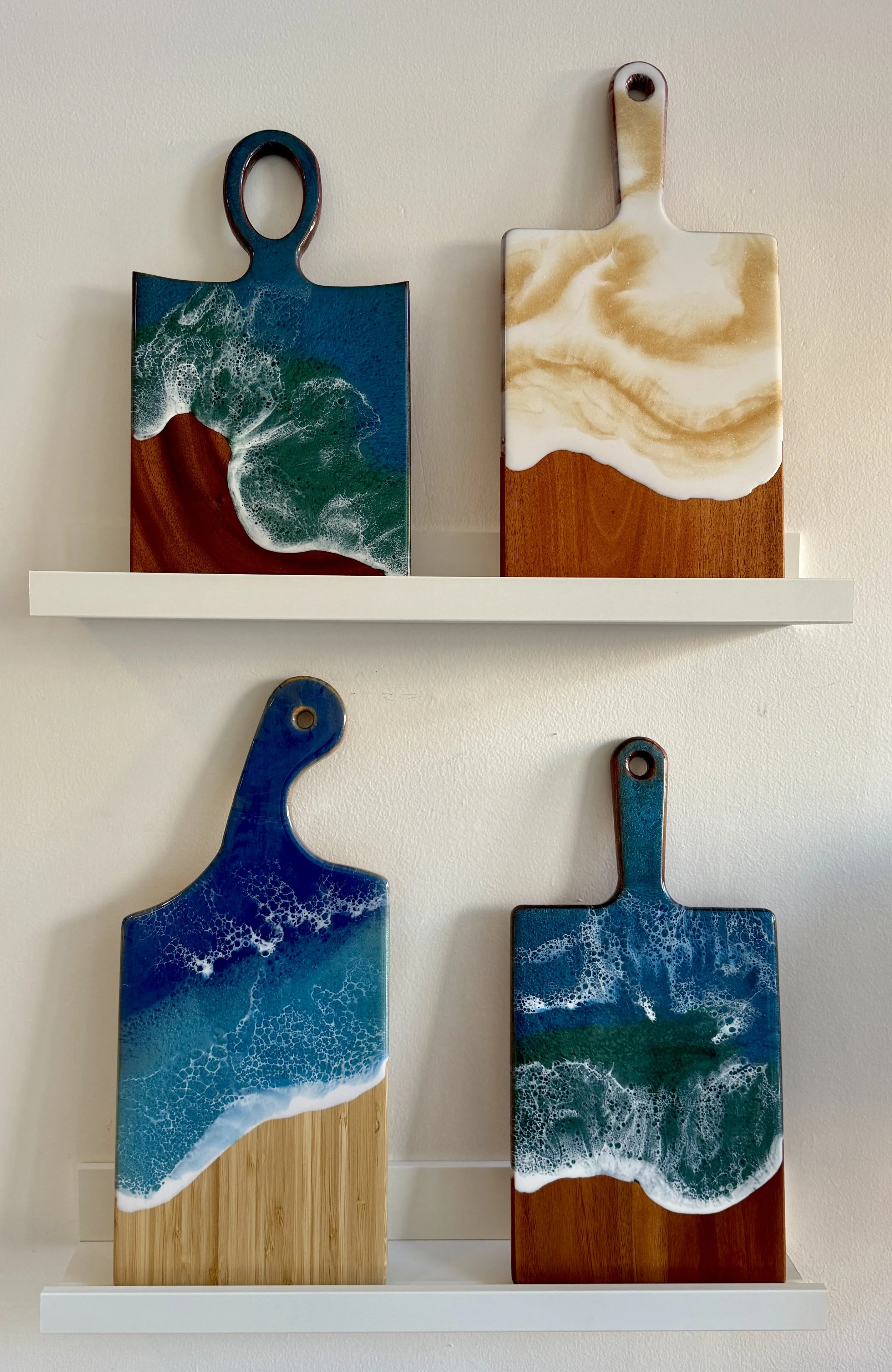 Functional Wood Resin Art - Charcuterie Boards
