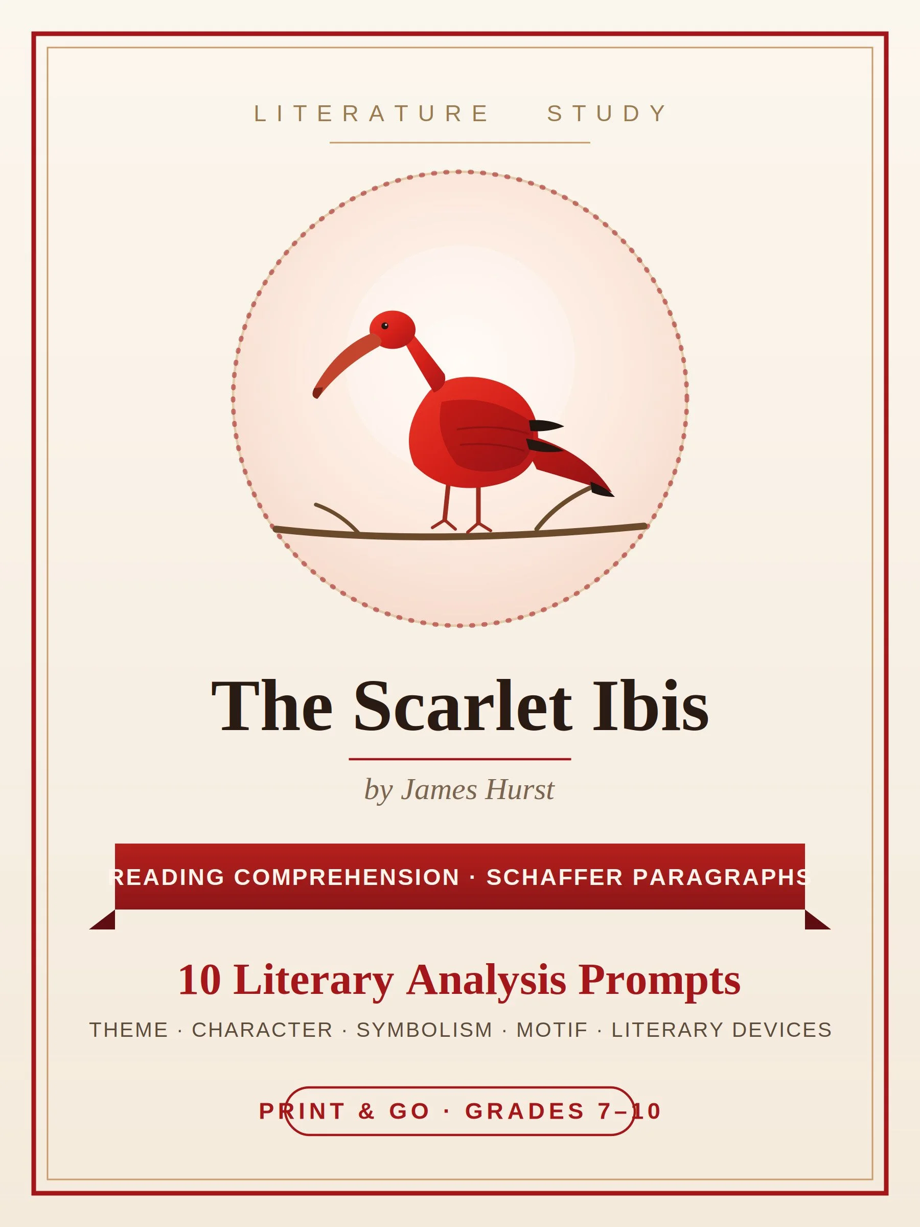 The Scarlet Ibis Reading Comprehension Questions (8th grade)