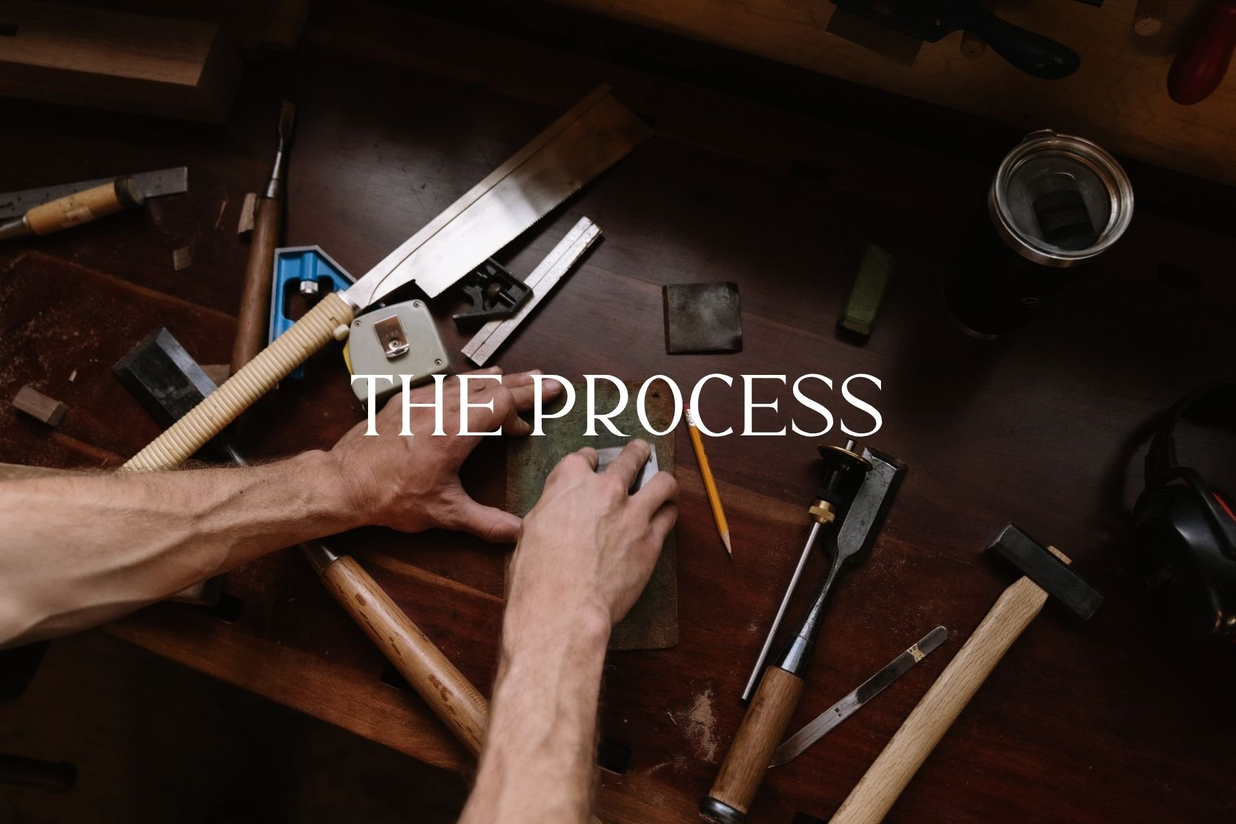 Santa Cruz carpenter building custom furniture in workshop