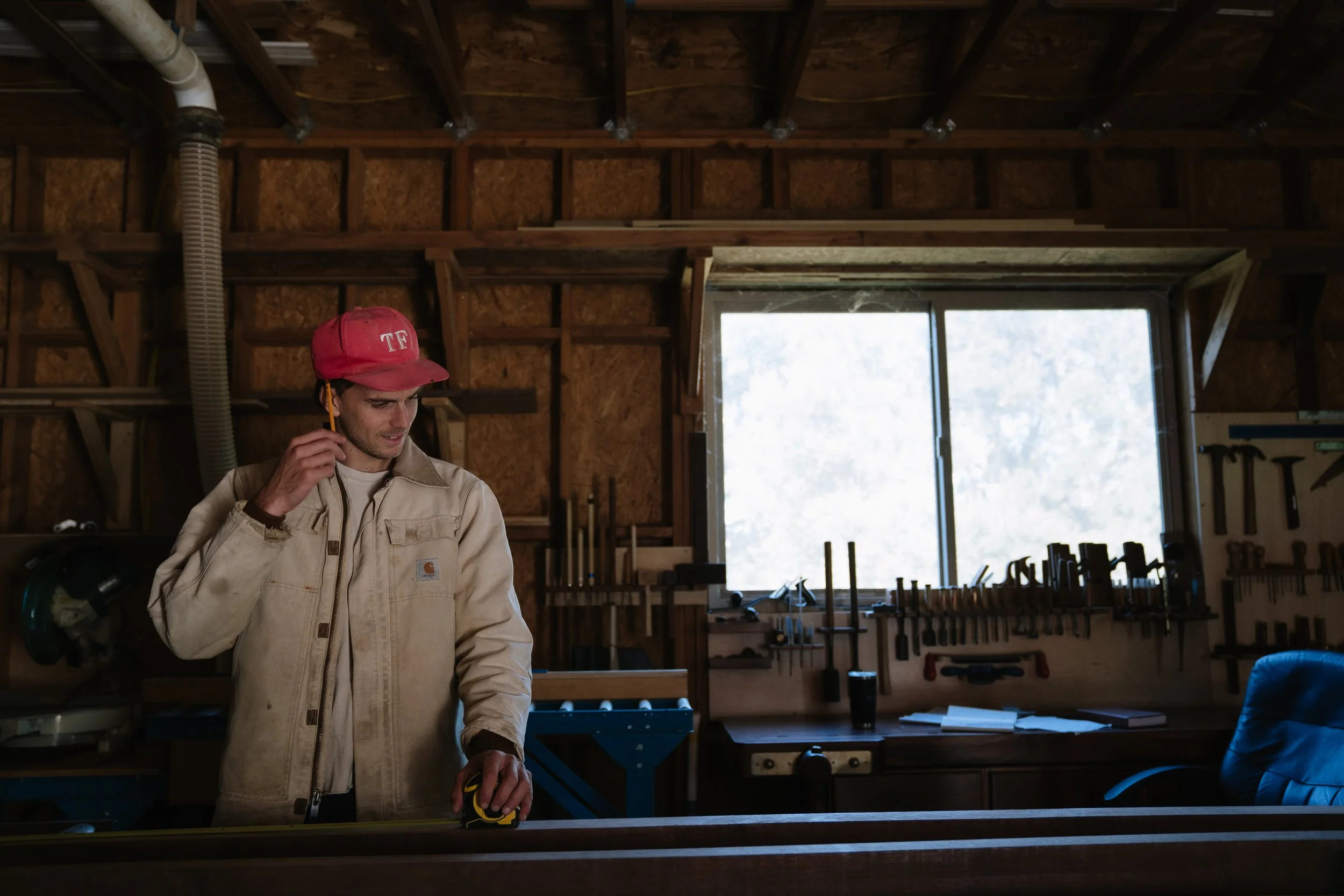 Custom furniture builder in Santa Cruz woodshop