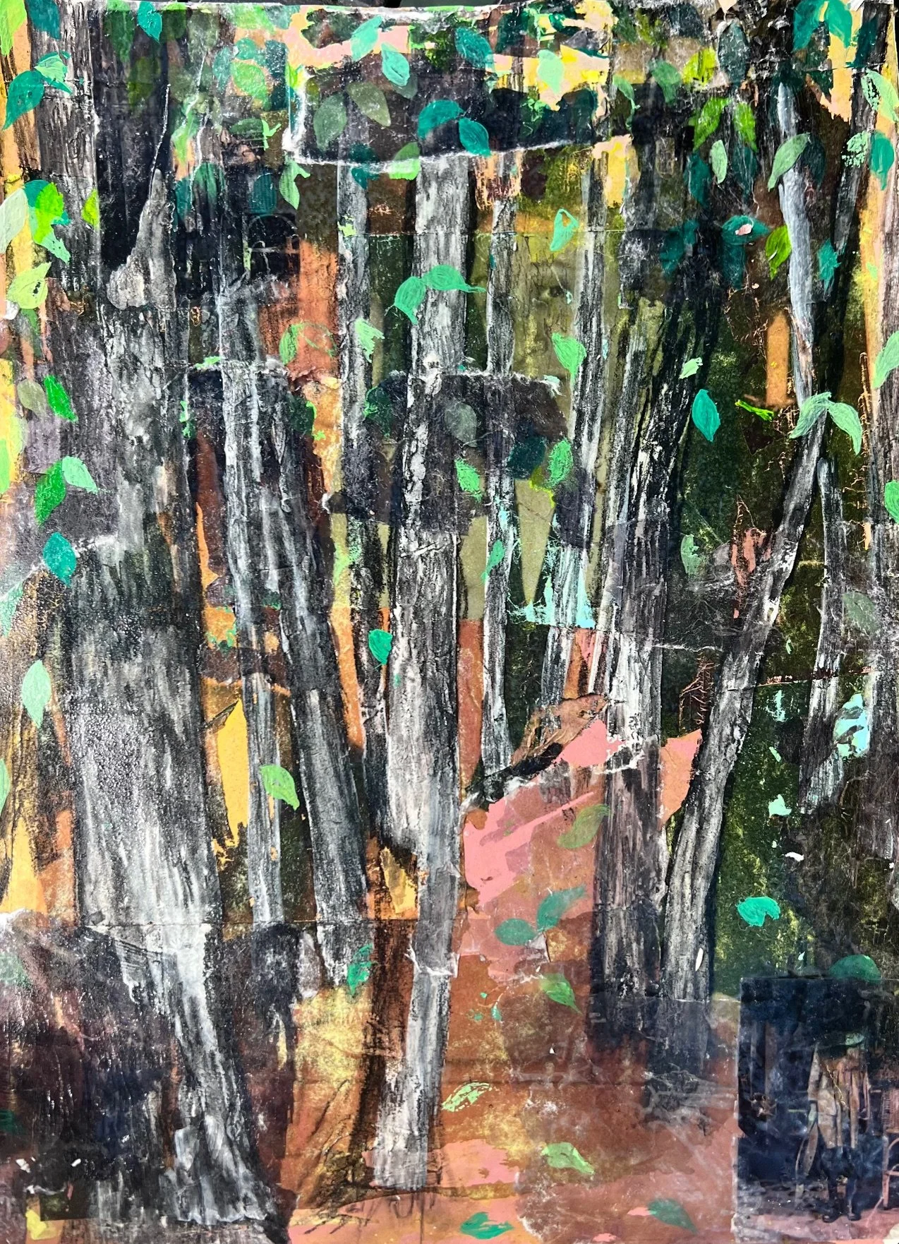 Forgetting and Remembering, Mixed Media on Board, 2024