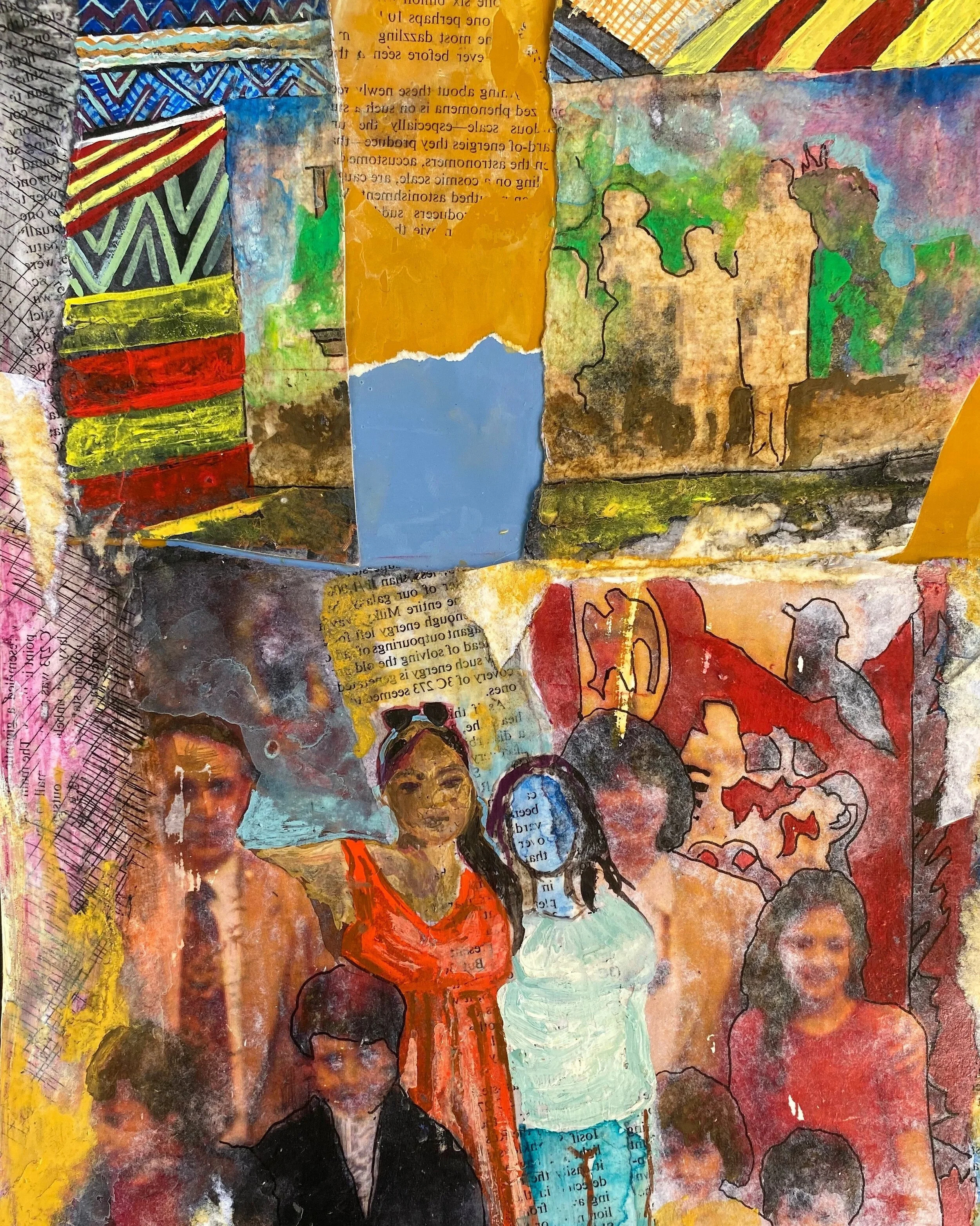 The Future, Mixed Media on Paper, 11” x 14”, 2023