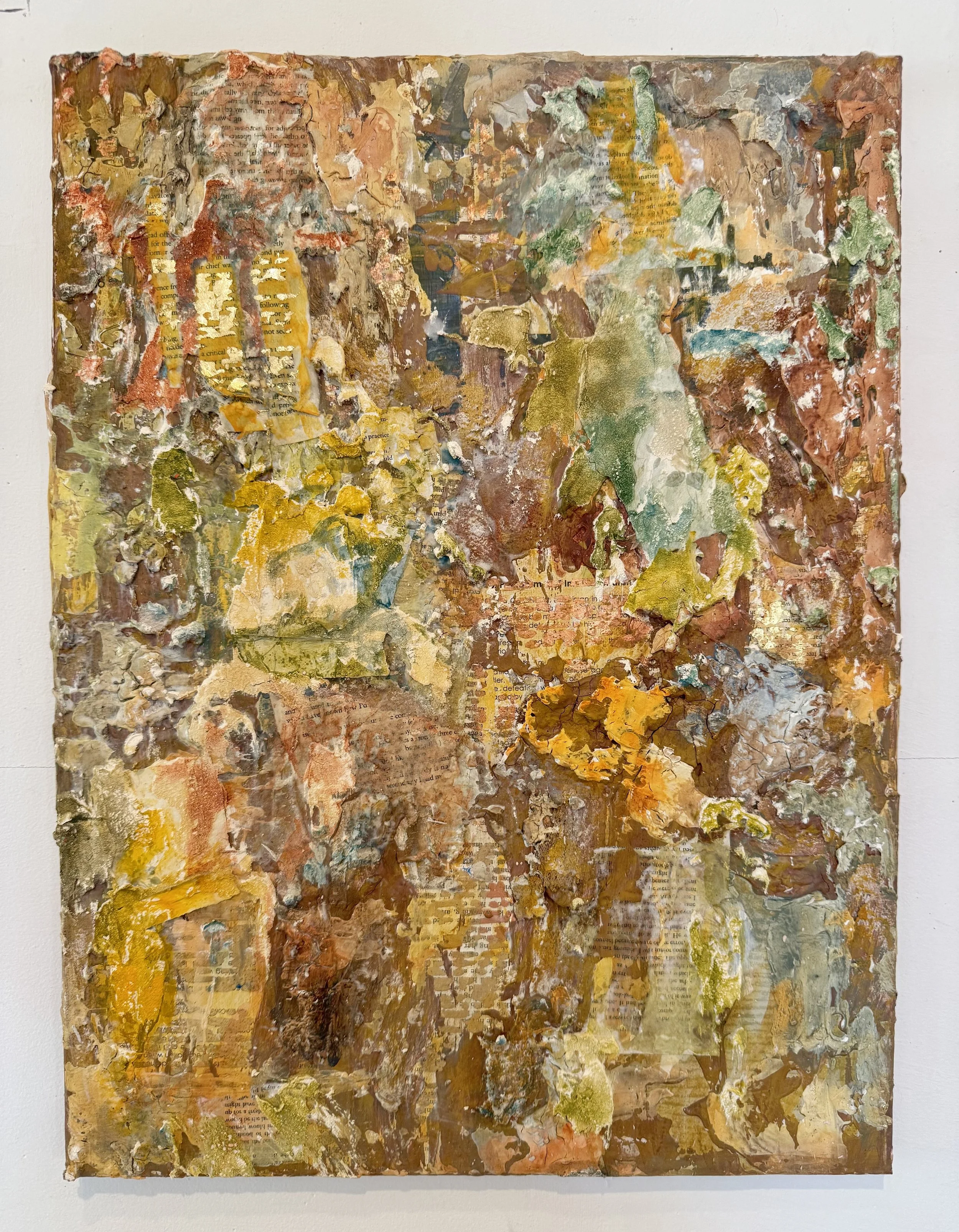 Beneath, Mixed Media on Canvas, 18" x 24," 2026