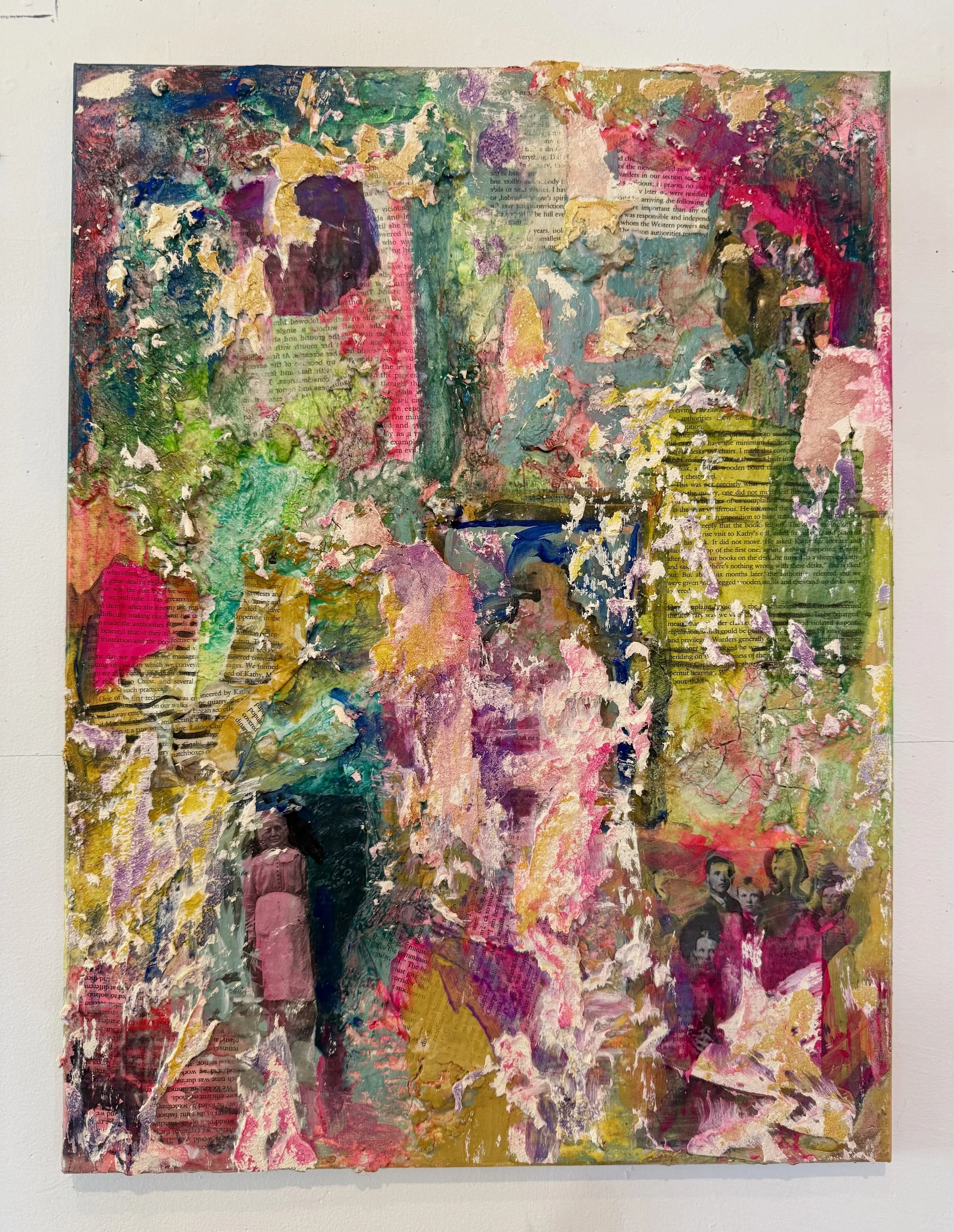 Dugout, Mixed Media on Canvas, 18" x 24," 2026