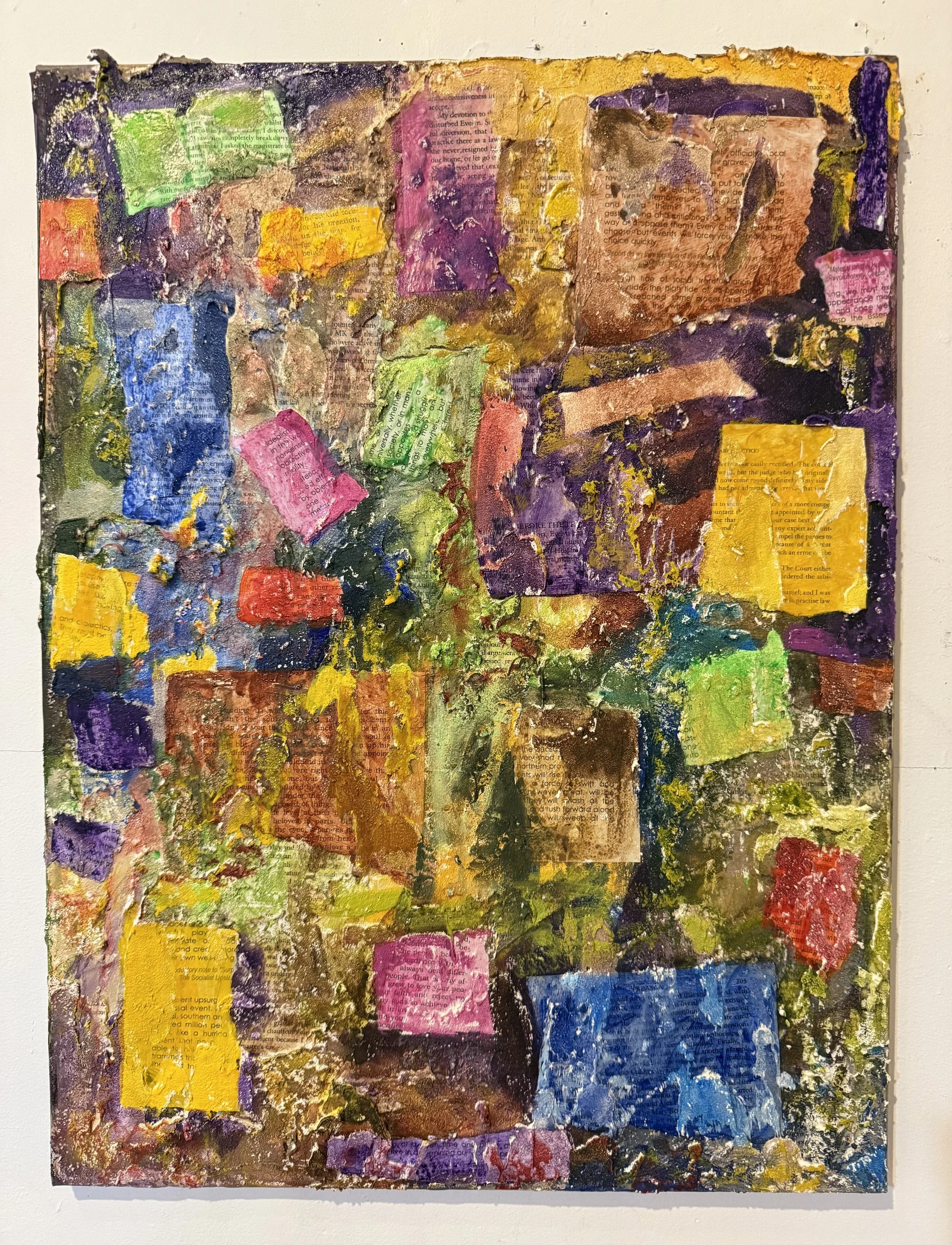 Meteorite,  Mixed Media on Canvas, 18" x 24," 2026