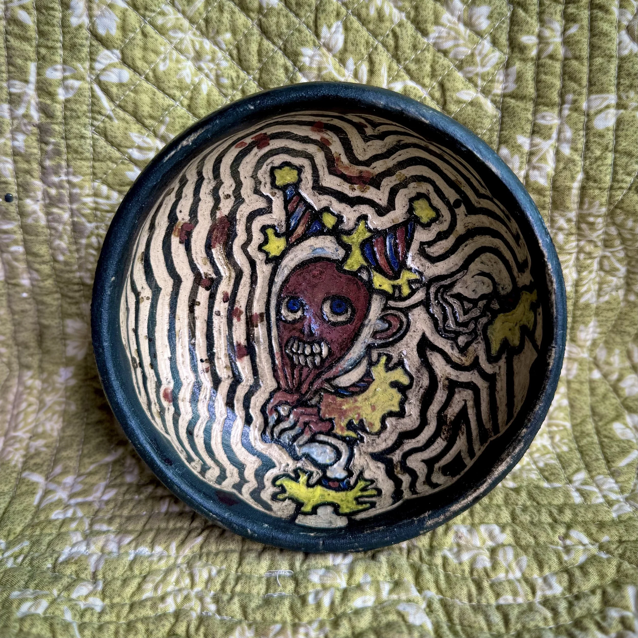 "YOU DON'T KNOW", 2024, slip paint and red earth clay