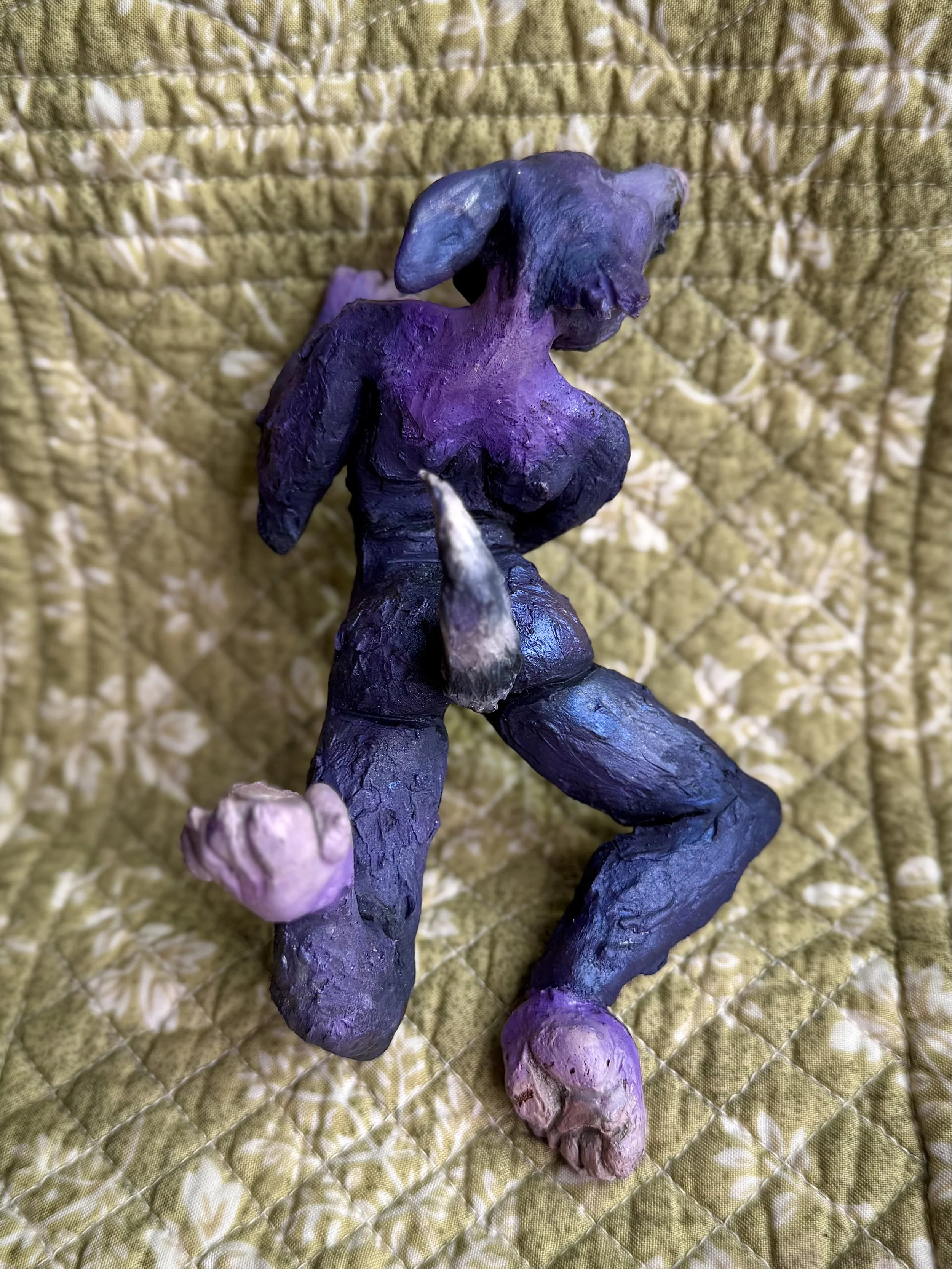 "RATDOG" (top view), ceramic & acrylic, 2024