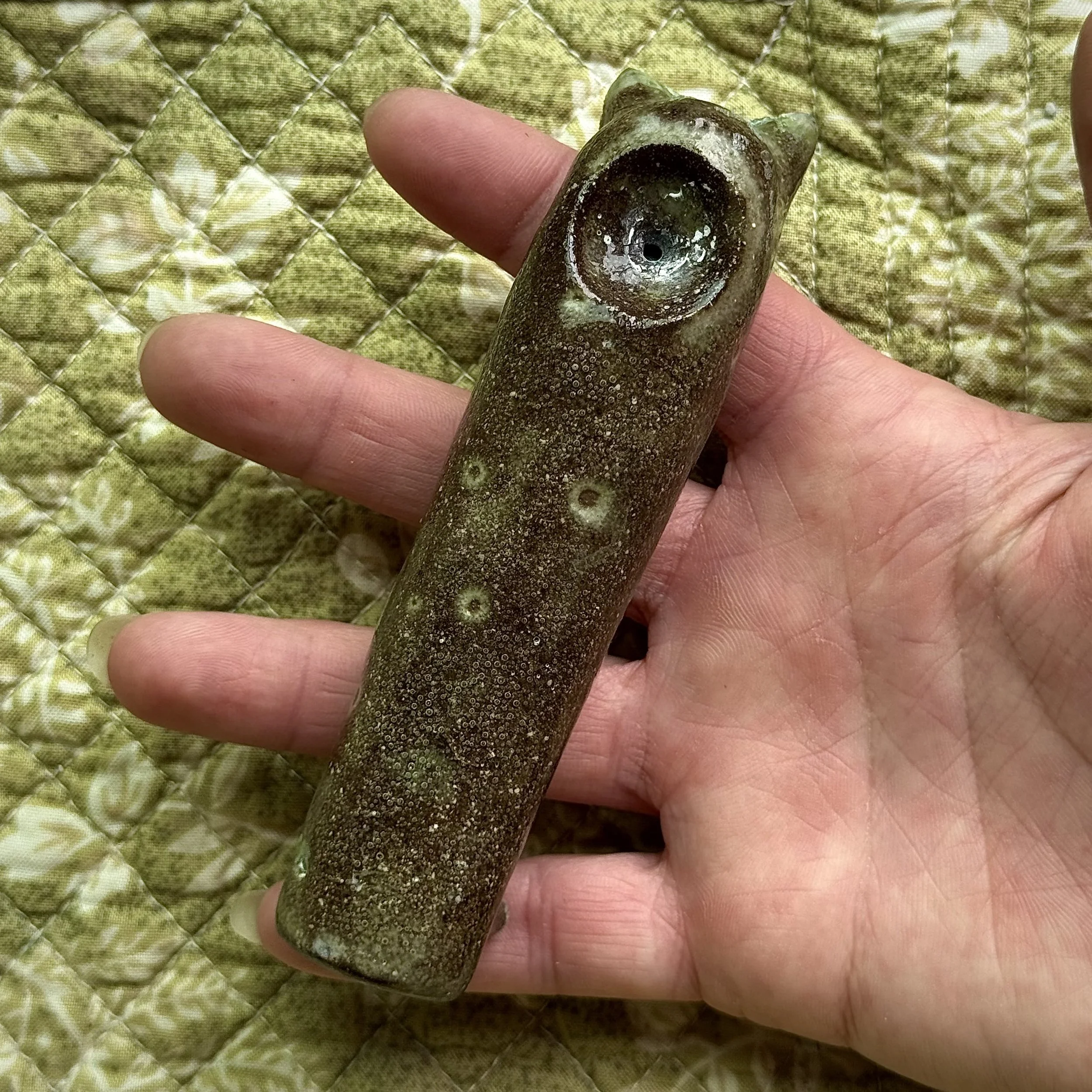 "Fossilized" Ceramic Pipe
