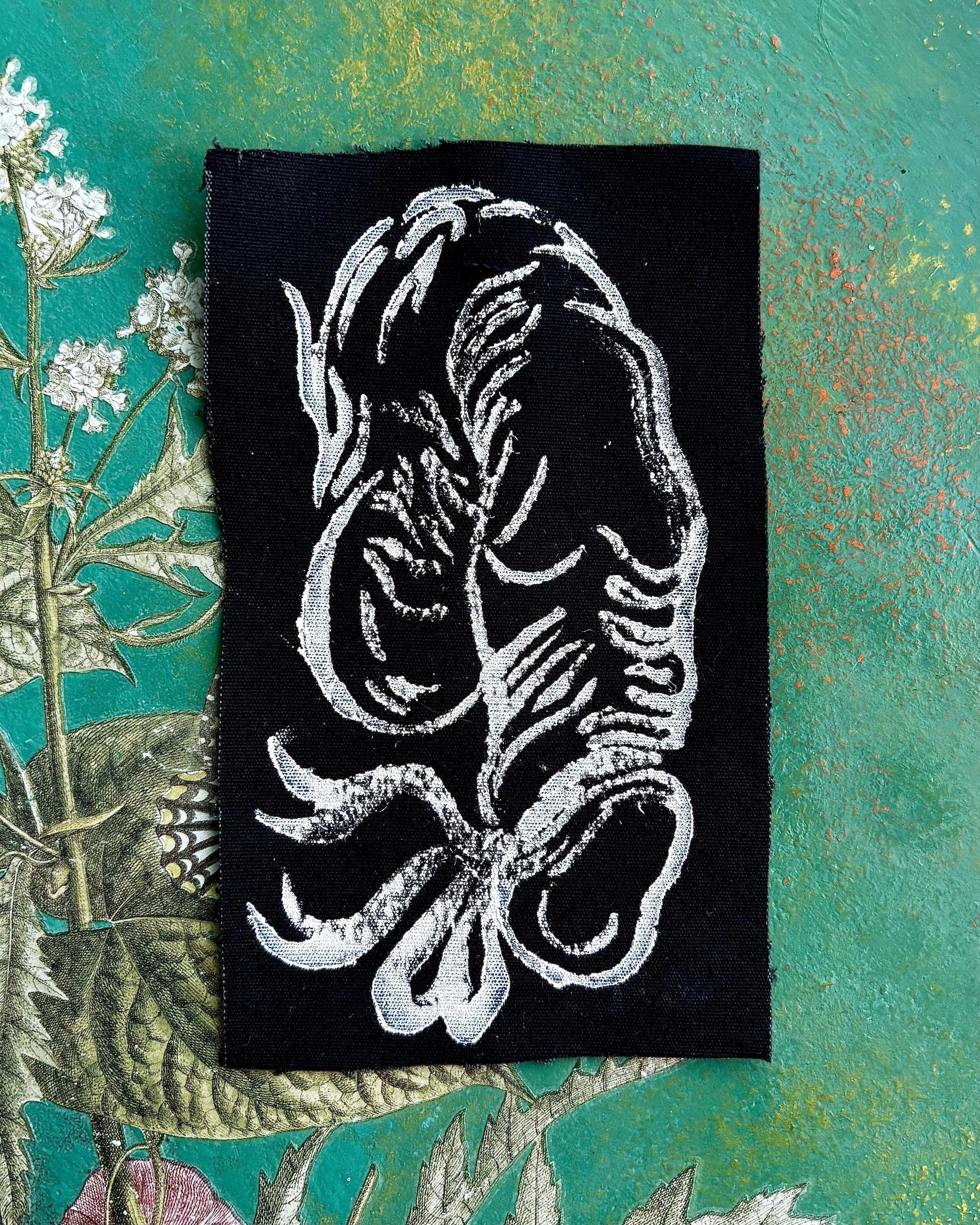 "GIRLCOCK SUPREMACY", DIY linoprint patch