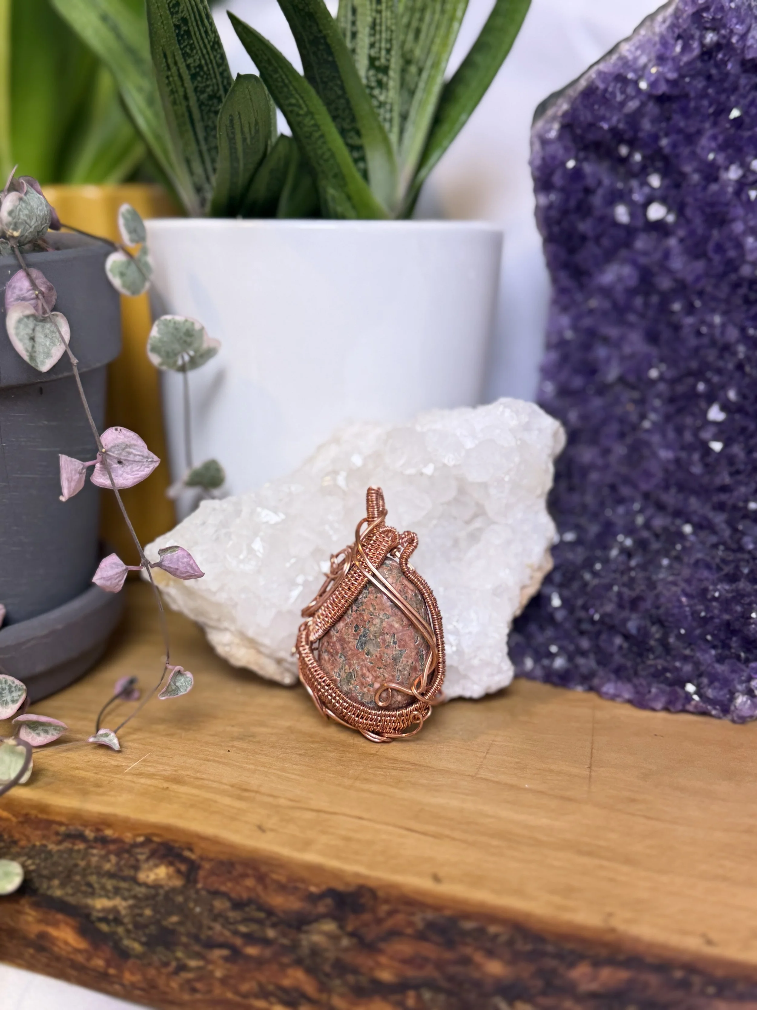 Copper Fantasy Rock Pendant