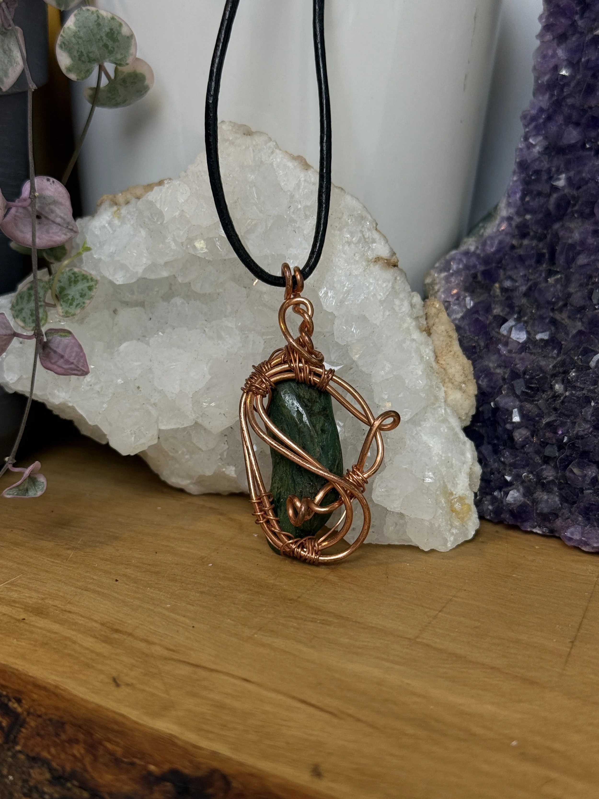 Chrysocolla Diving Angel Pendant