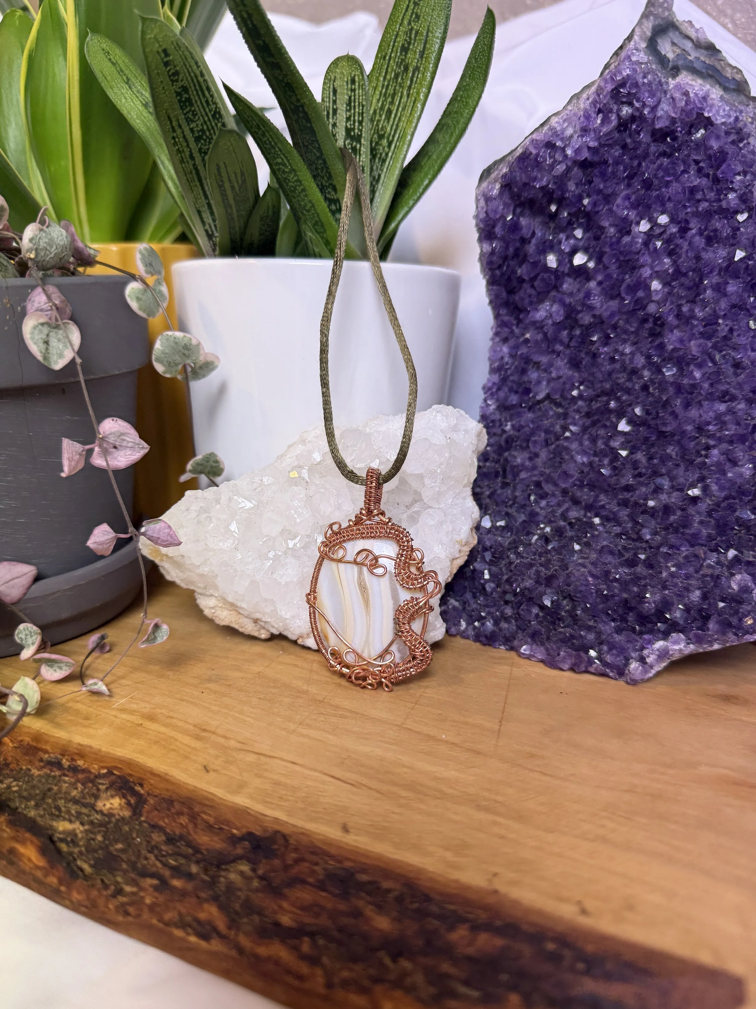 Montana Agate Squid Pendant