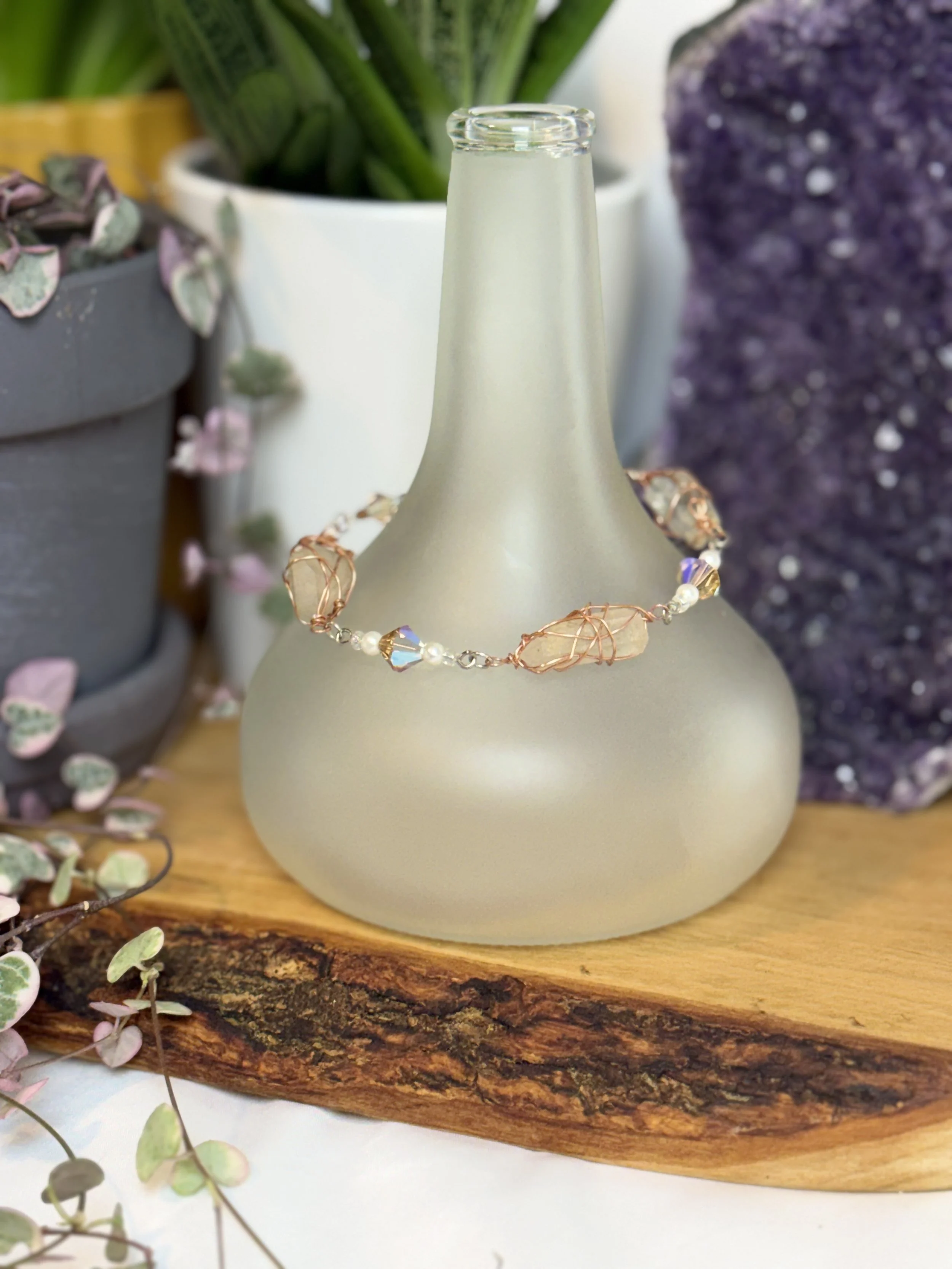 Quartz & Copper Bracelet