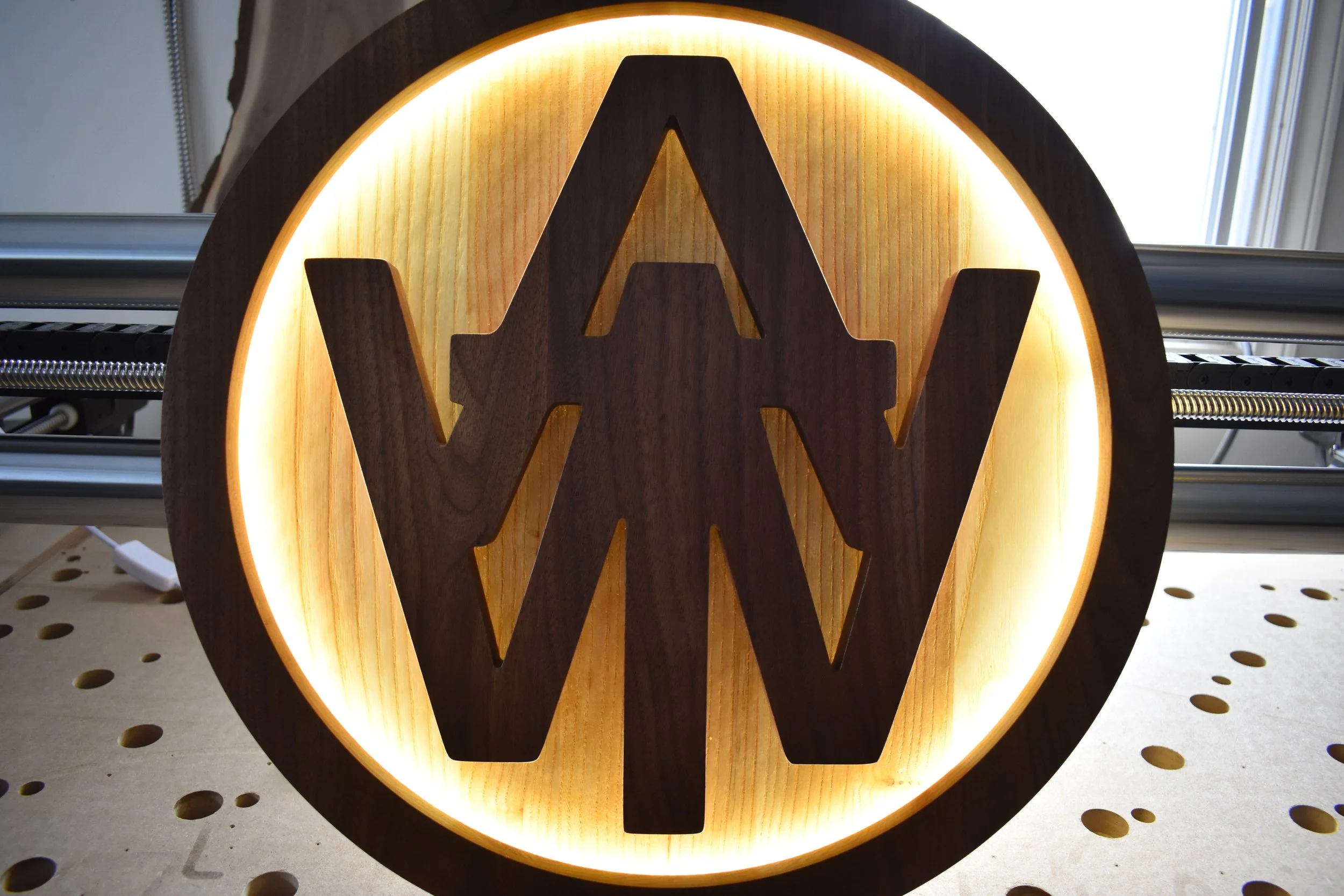 Illuminated Hardwood Logo