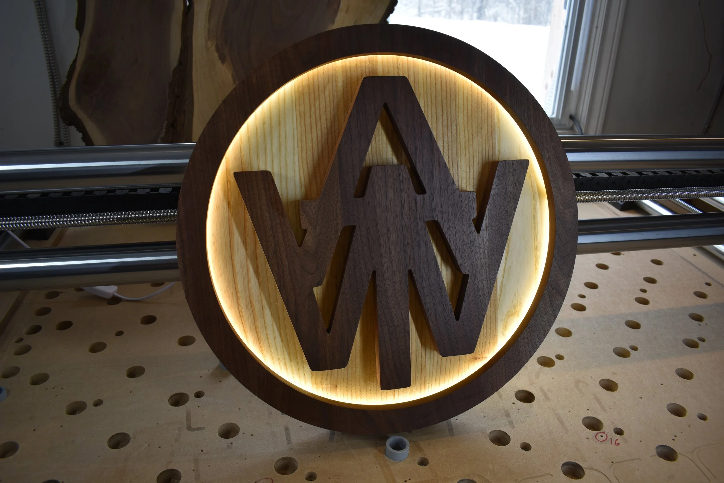 Illuminated Hardwood Logo