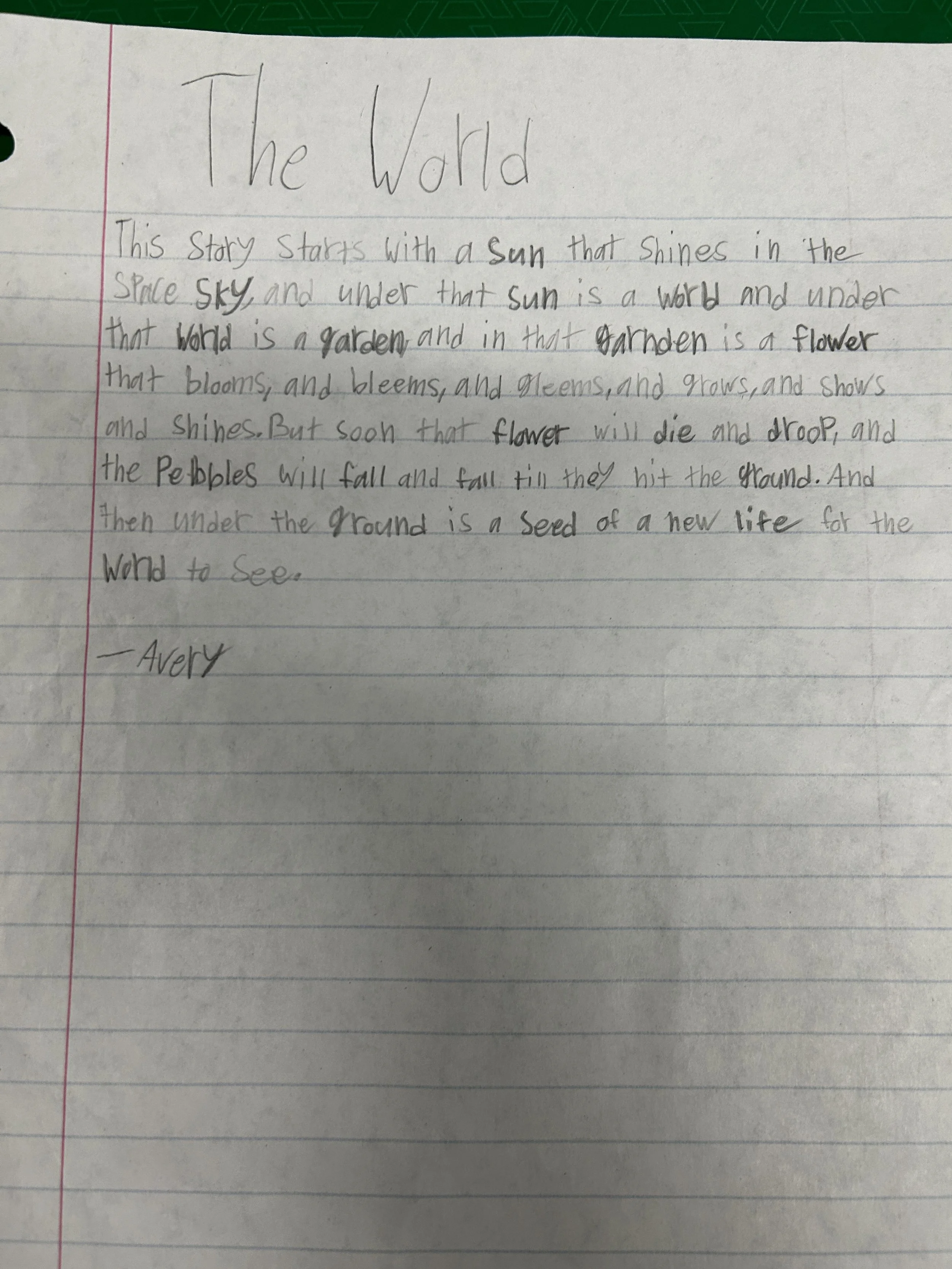 Avery Theobald THE WORLD handwritten IMG_3638.JPG