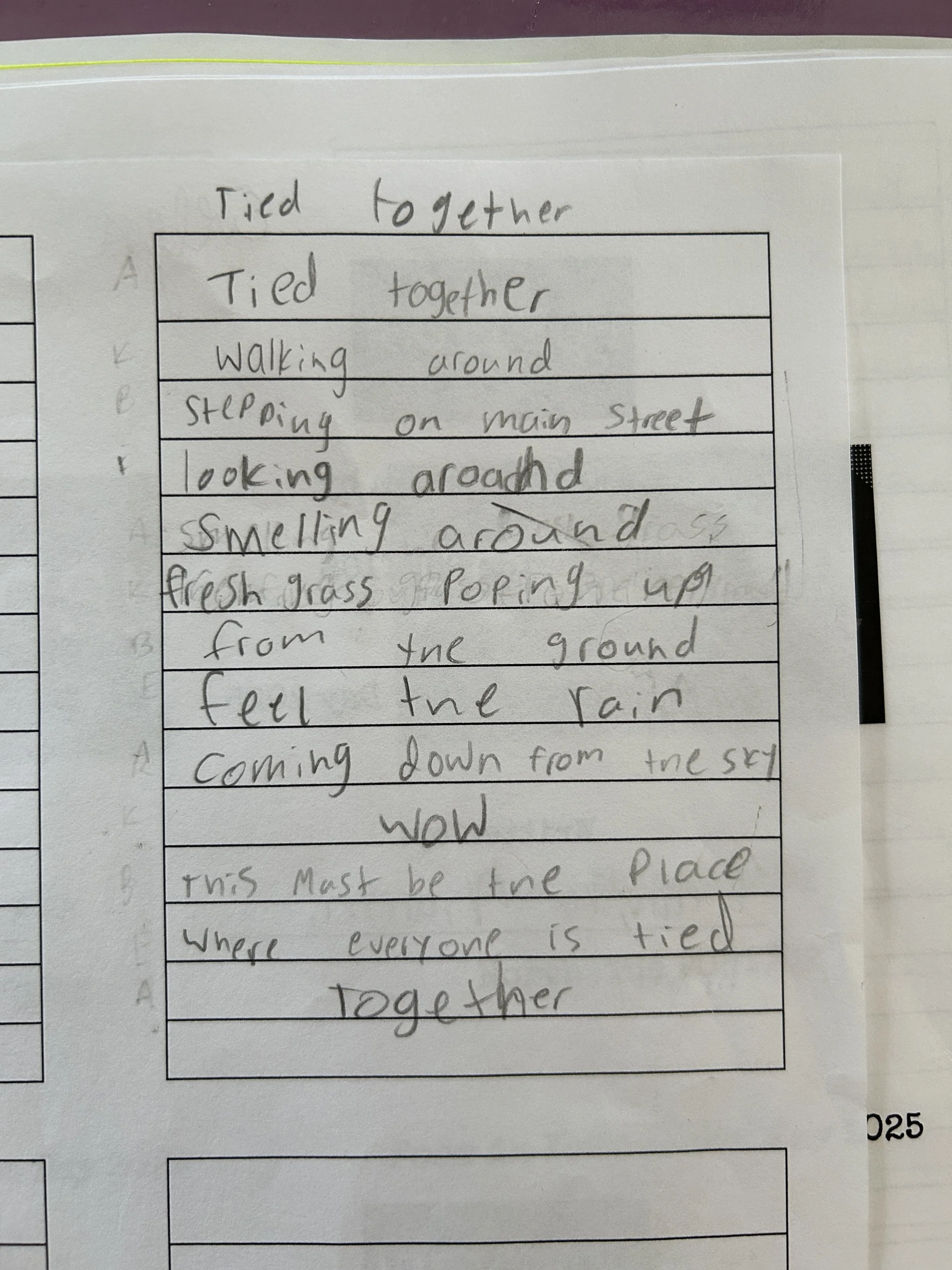 Evelyn Worgull GROUP TIED TOGETHER POCKET POEM front handwritten.JPG