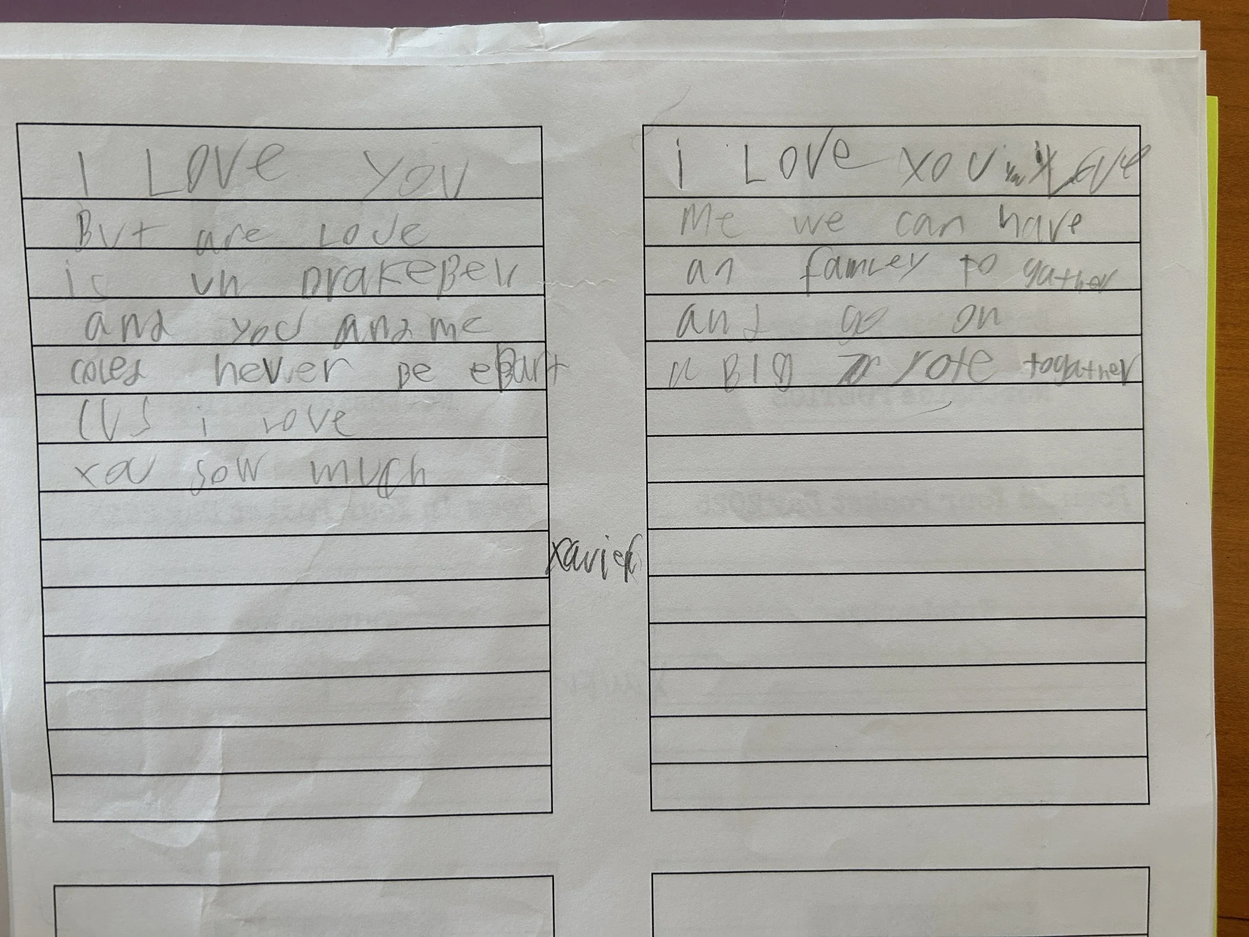 Xavier Winters I LOVE YOU POCKET POEMs handwritten (POETICS 25).JPG