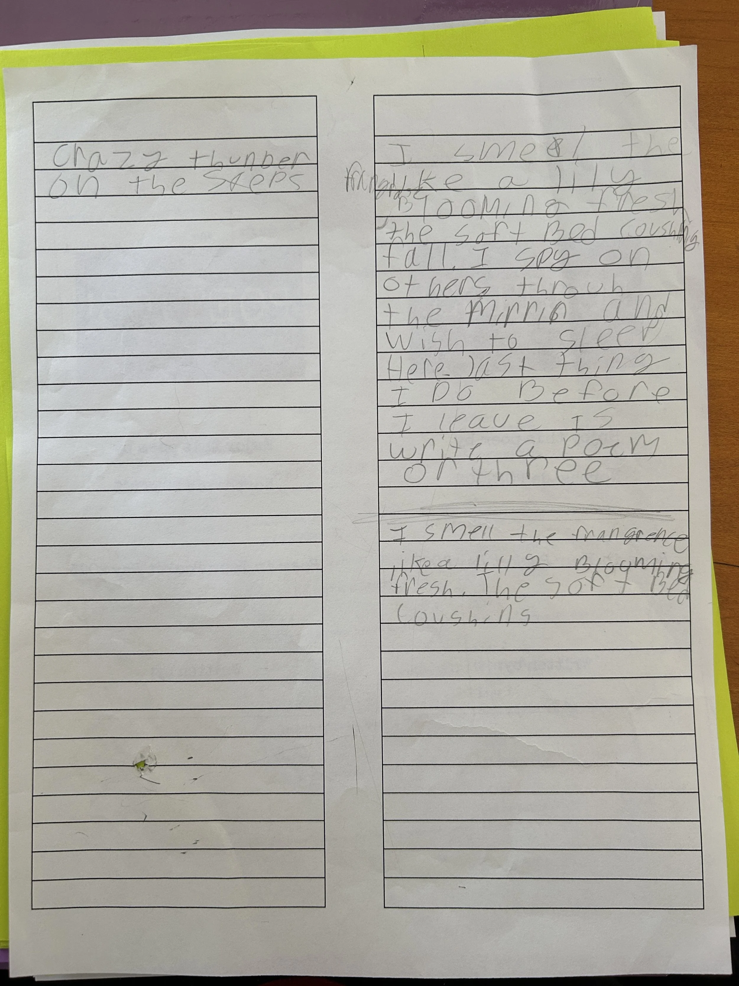 Violet Carter GATHERING PLACE POCKET POEM front handwritten (SHOW&TELL25).JPG