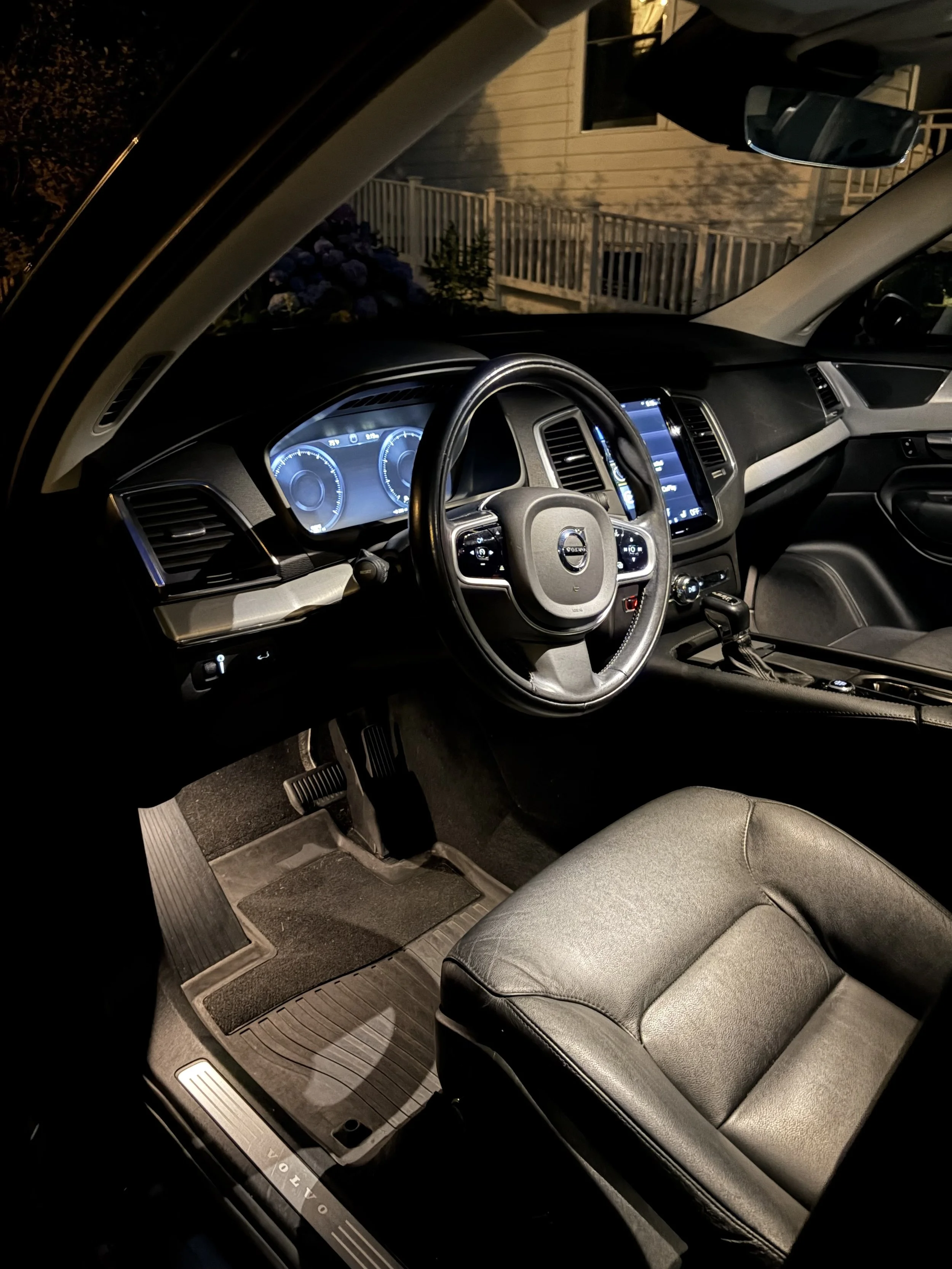 Spotless dashboard and front seats after a complete interior detail in Arlington VA