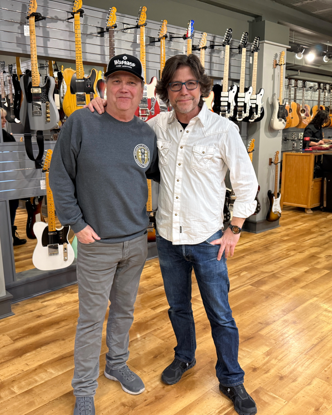 Gary and Steve Wariner at Gruhn Guitars. 