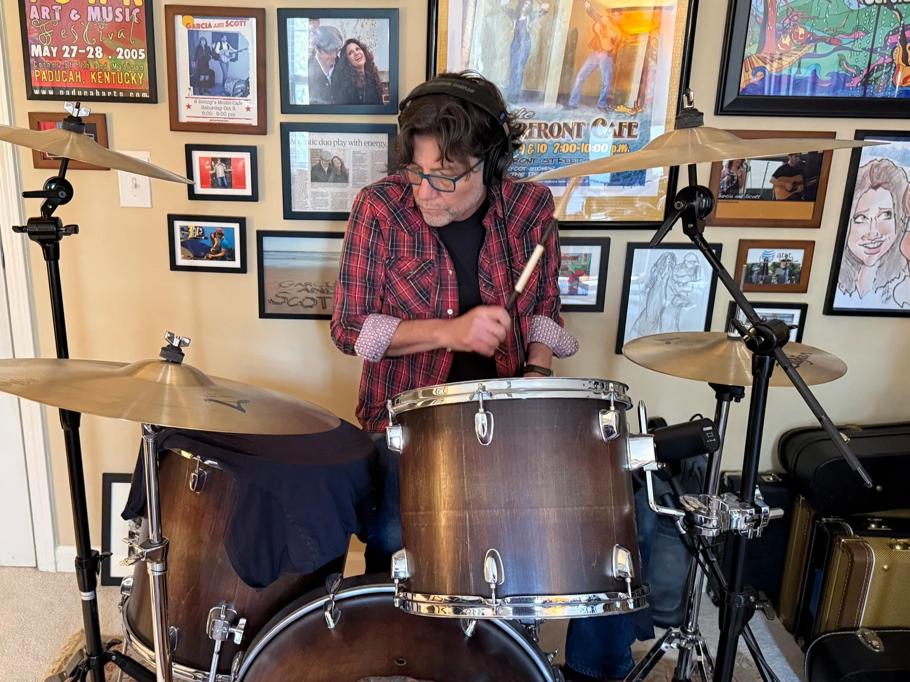 Laying Down Drums For "Lose My Way Back Home."