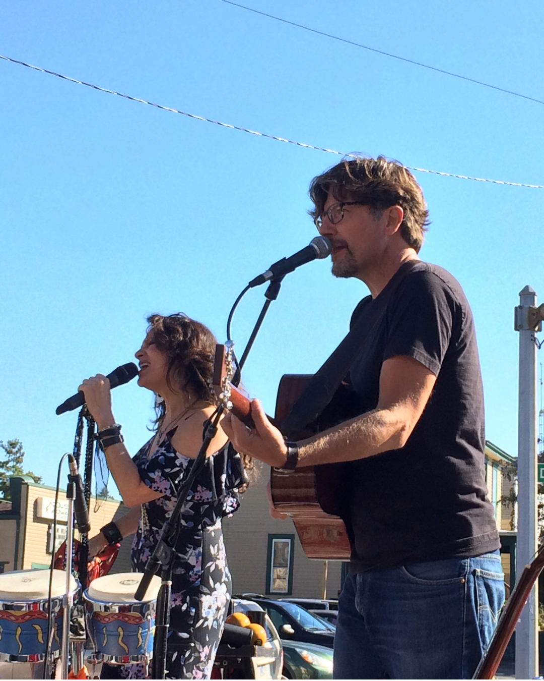 Gary and his wife Dalia as Garcia & Scott, performing on the main stage at Oktoberfest in Richmond, IN. 