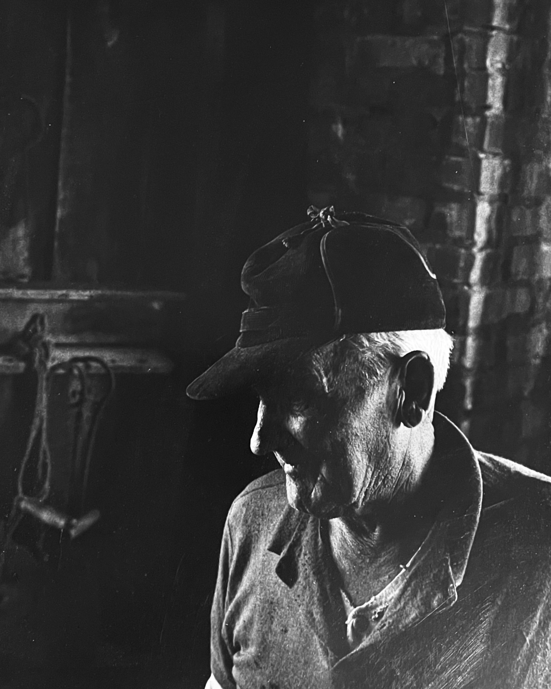 Gary's great-grandfather Raymond in his blacksmith shop in Williamstown, KY. (photo by Barbara Neiser)