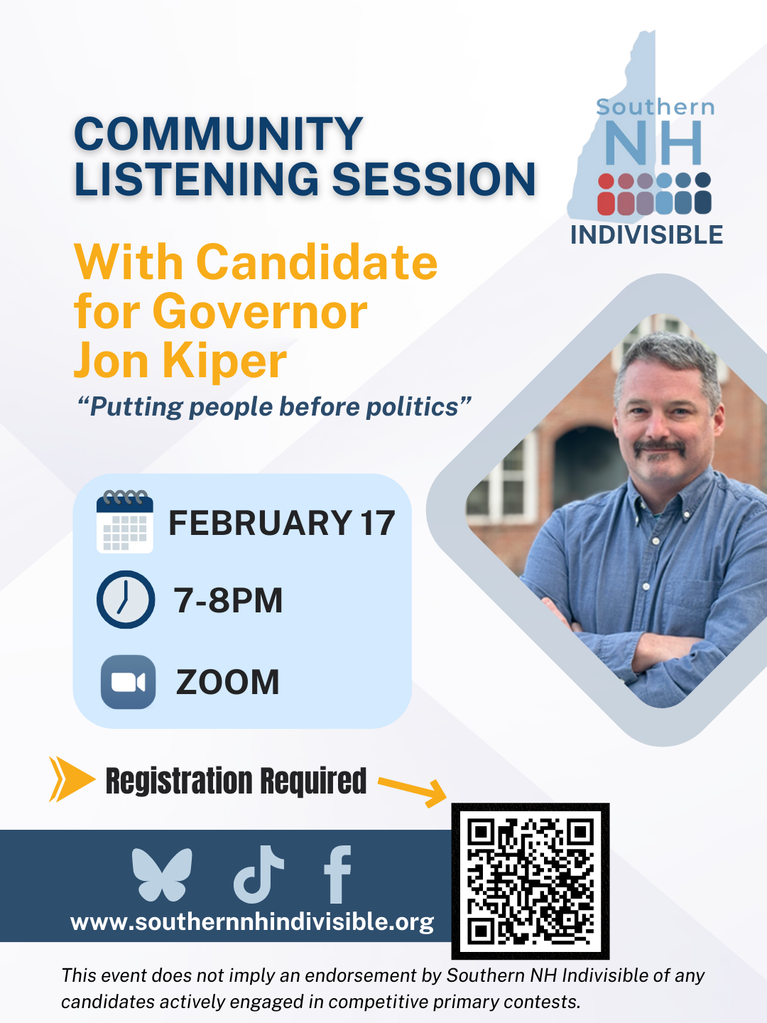 Upcoming Listening Session: Candidate for Governor Jon Kiper