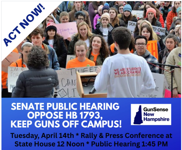 GunSenseNH “KEEP GUNS OFF CAMPUS” RALLY