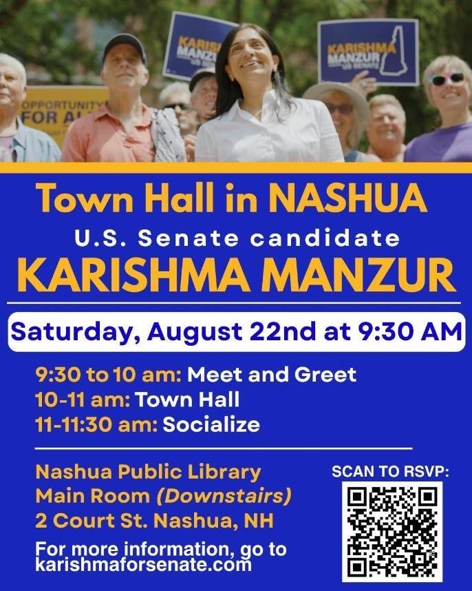Karishma Town Hall in Nashua