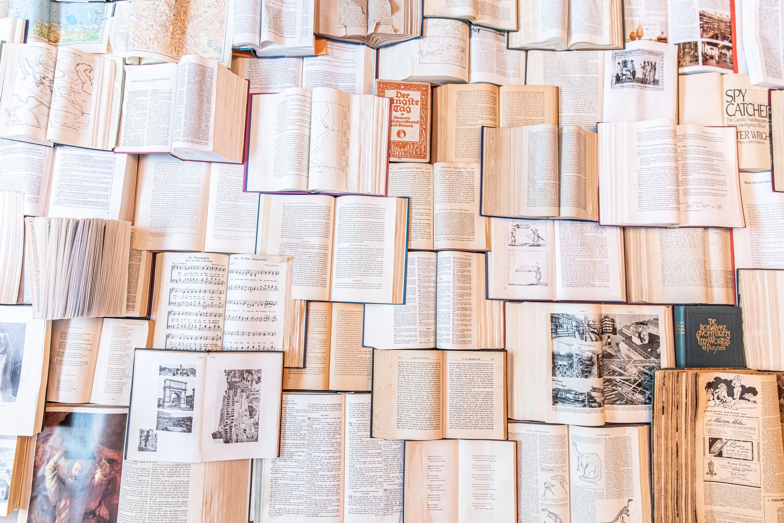 Afbeelding van oude boeken die opengeklapt op tafel liggen, symbolisch voor inhoudelijk relevante informatie en passend bij de Whitepaper van Synthegro