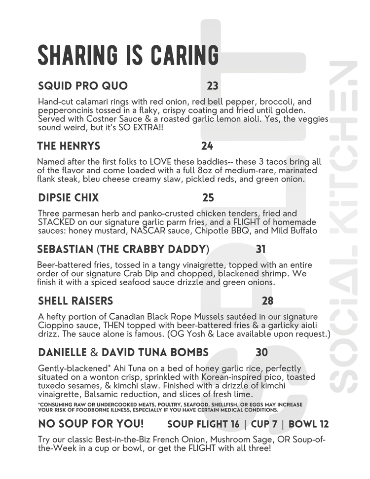 Menu — SPLIT Social Kitchen
