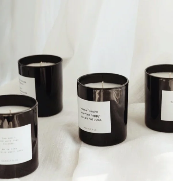 Set of assorted candles