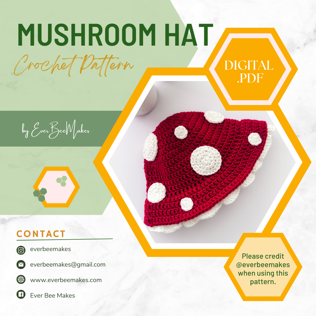 Mushroom Hat Crochet Pattern