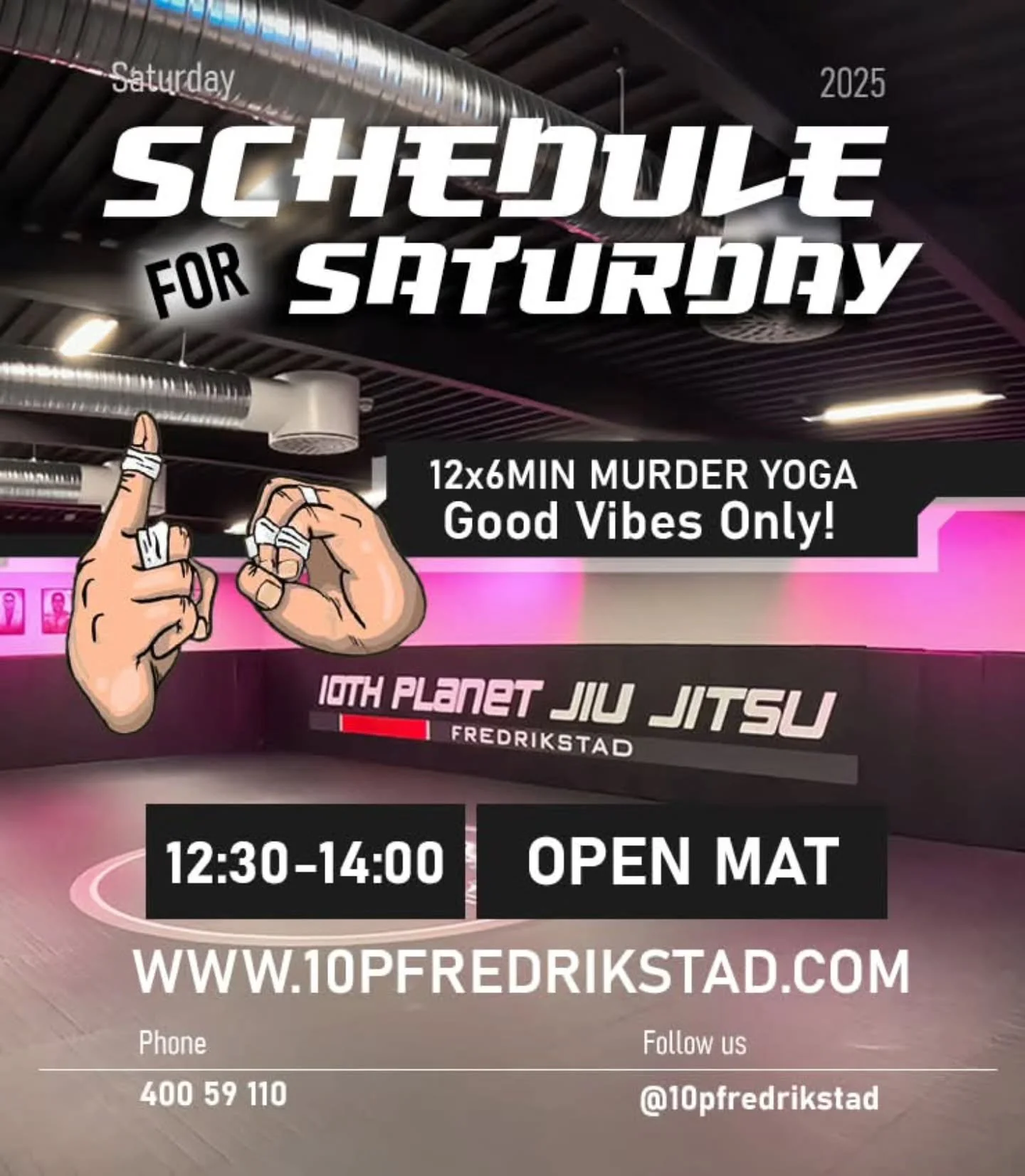 Open Mat 12:30-14:00 🙌 Good vibes only, chill free play 🧠 See you all on the mats, ninjaz 🥷👇🏻👊🏻⛩️ @10pFredrikstad #nogialldayworldwide #fredrikstad #10P4L