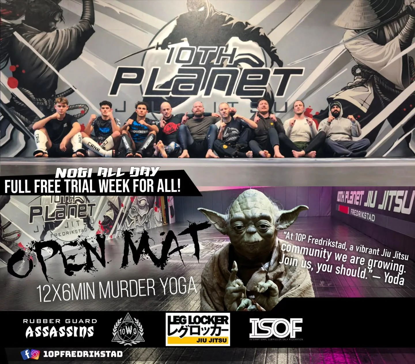 Beautiful Open Mat 🙌 Ran by @sindreberget 🥷👇🏻👊🏻⛩️ @10pFredrikstad #nogi #jiujitsu #subonlymindset #jiujitsulifestyle #10P4L