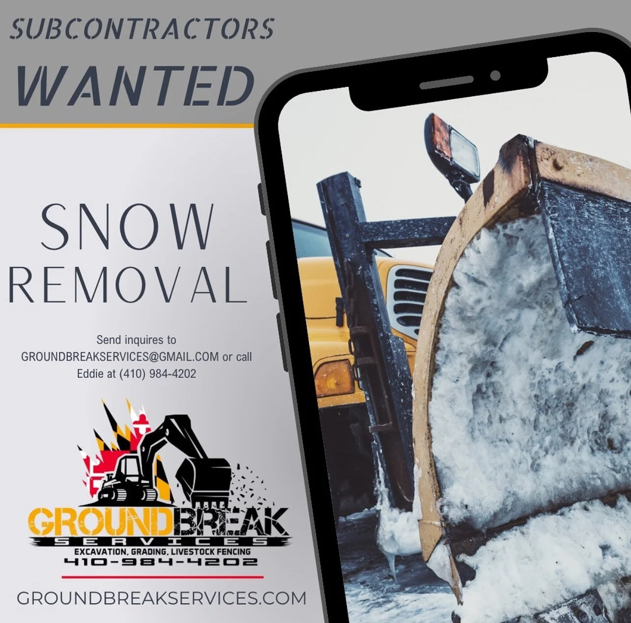 An ad for more subcontractors- template