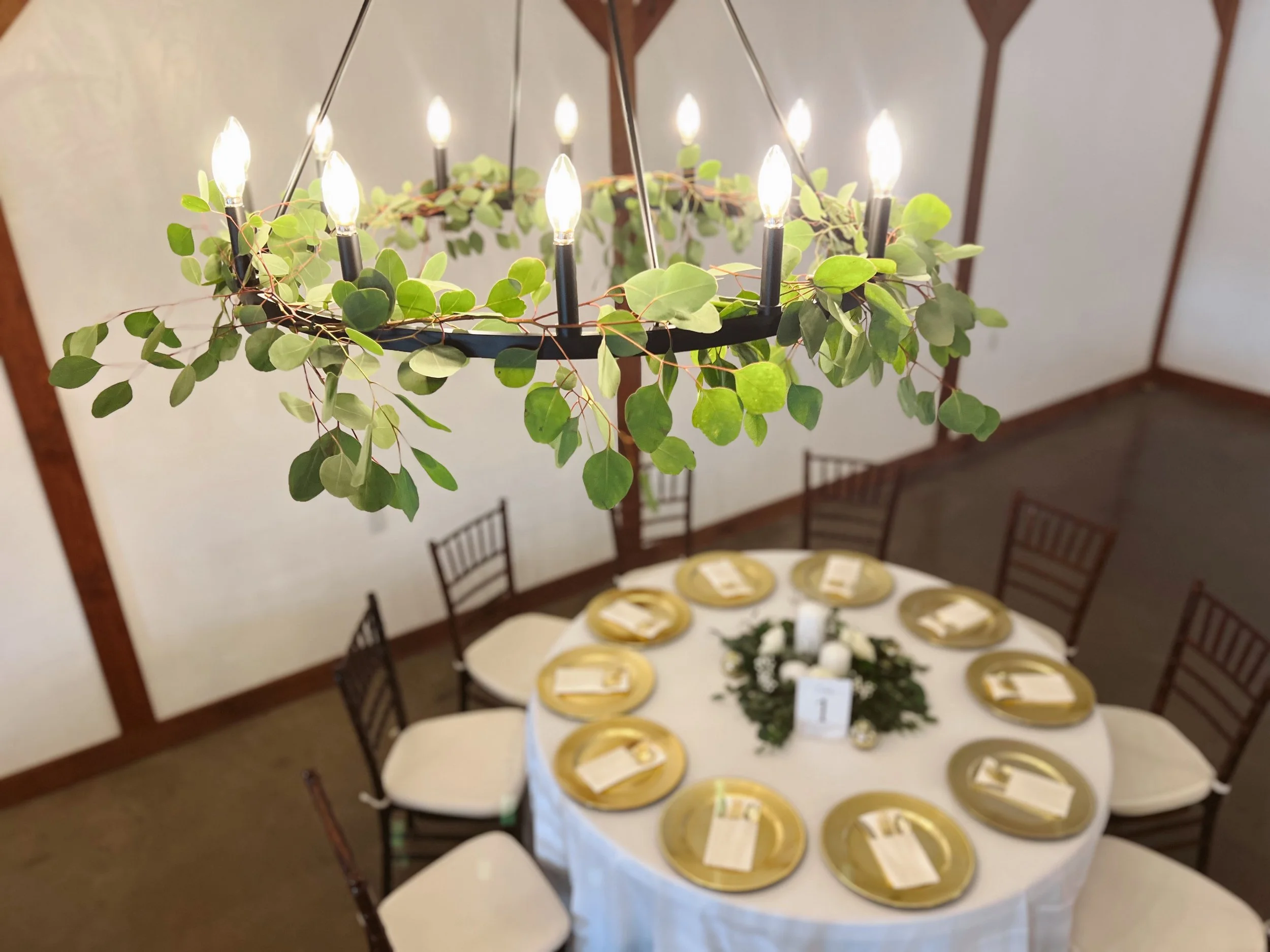 Final Chandelier and Table