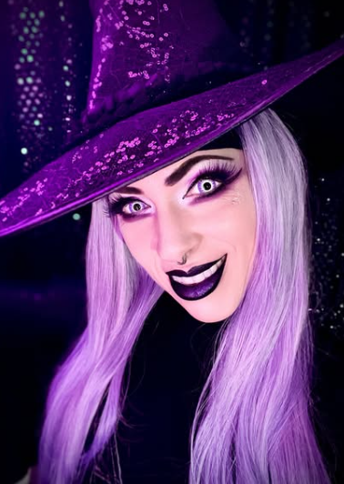 A friendly purple witch, here to tell your future