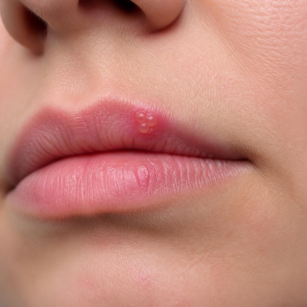 Dermatology evaluation of a herpes-related skin condition.