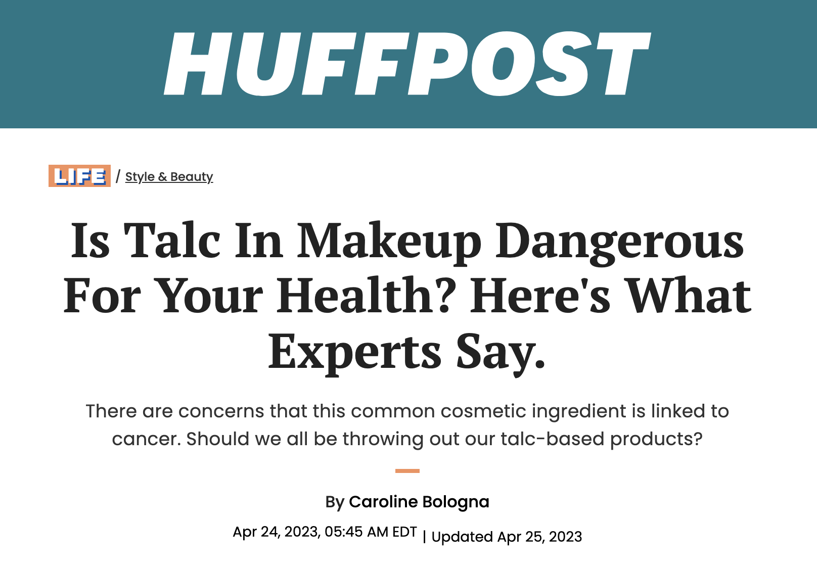 Is Talc In Makeup Dangerous For Your Health? Here's What Experts Say.