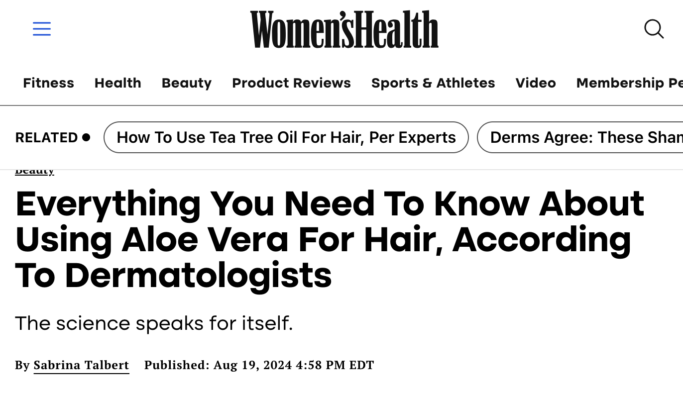 Everything You Need To Know About Using Aloe Vera For Hair, According To Dermatologists