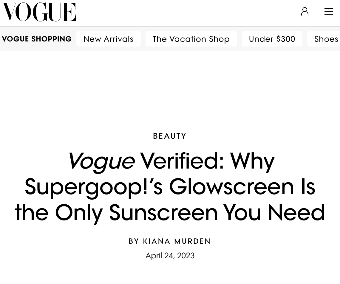 Vogue Verified: Why Supergoop!’s Glowscreen Is the Only Sunscreen You Need