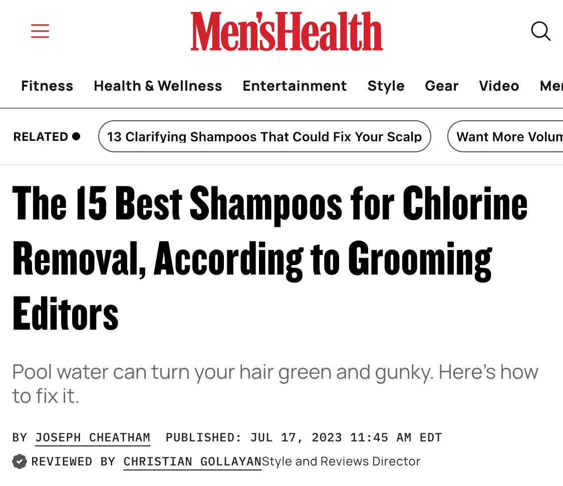 The 15 Best Shampoos for Chlorine Removal, According to Grooming Editors