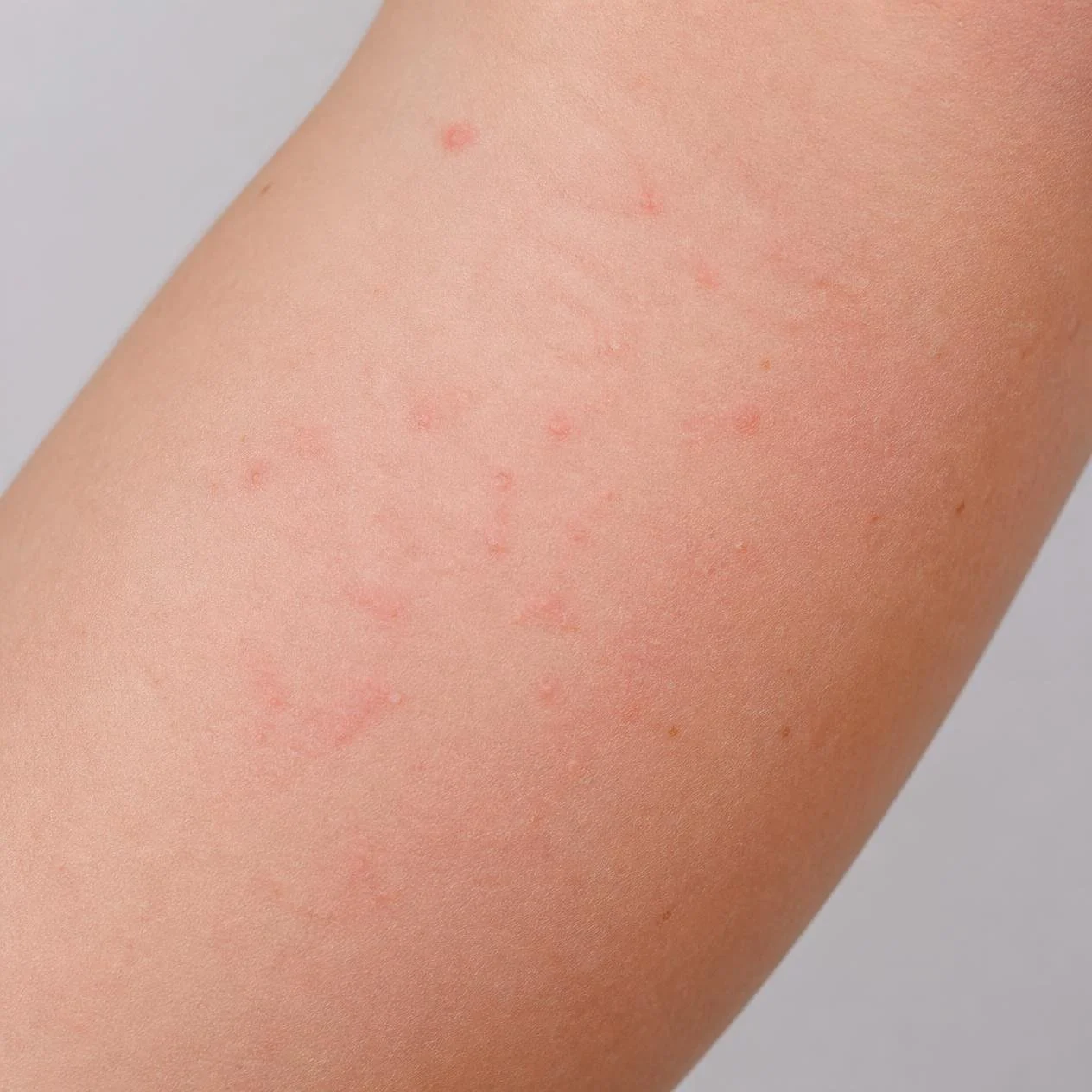 Dermatologist evaluating a skin rash to identify possible causes and treatment options.