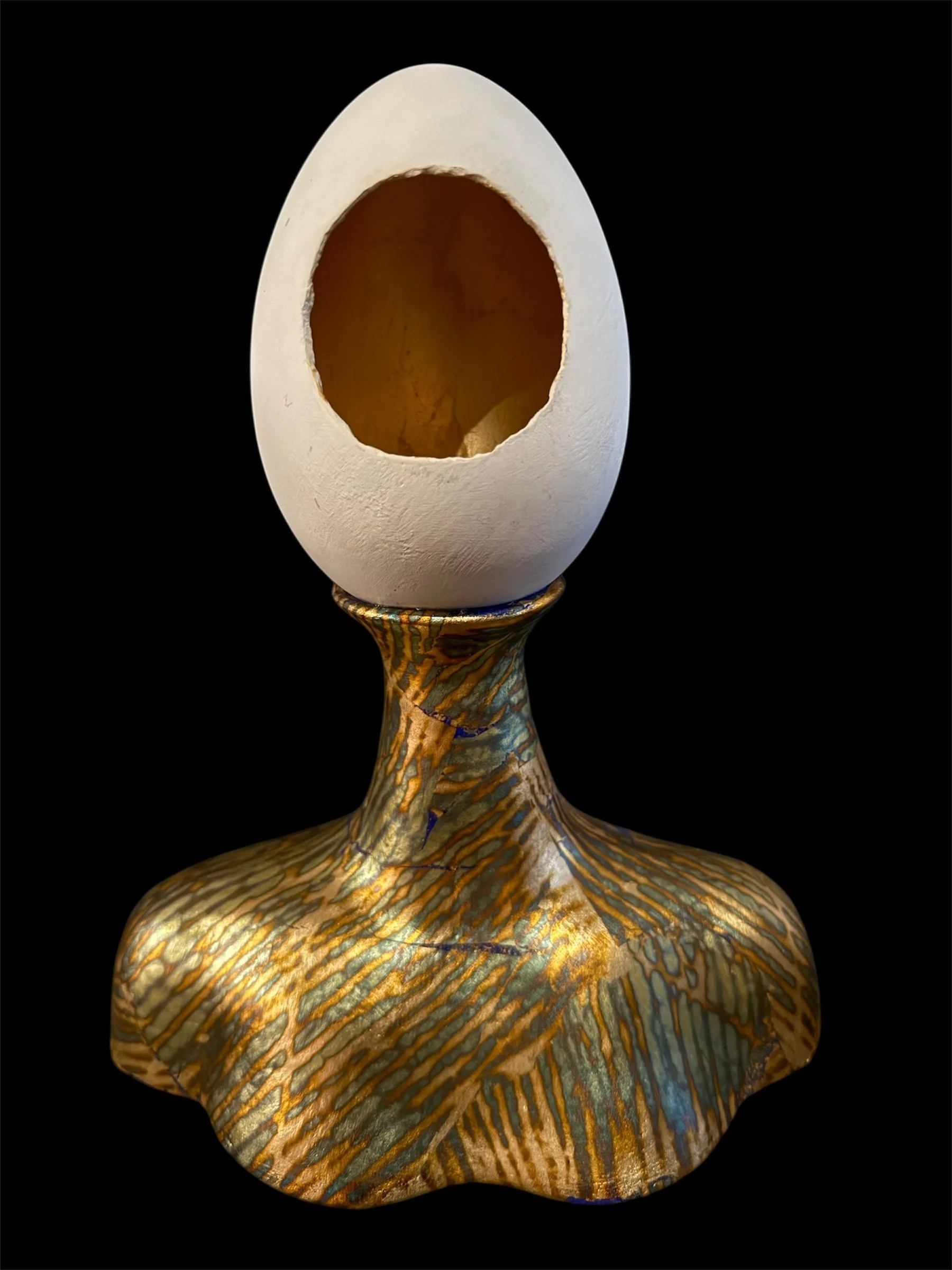 Aglow, 2025 by Michael Biello | Clay and Crystal | 9” H x 11” W