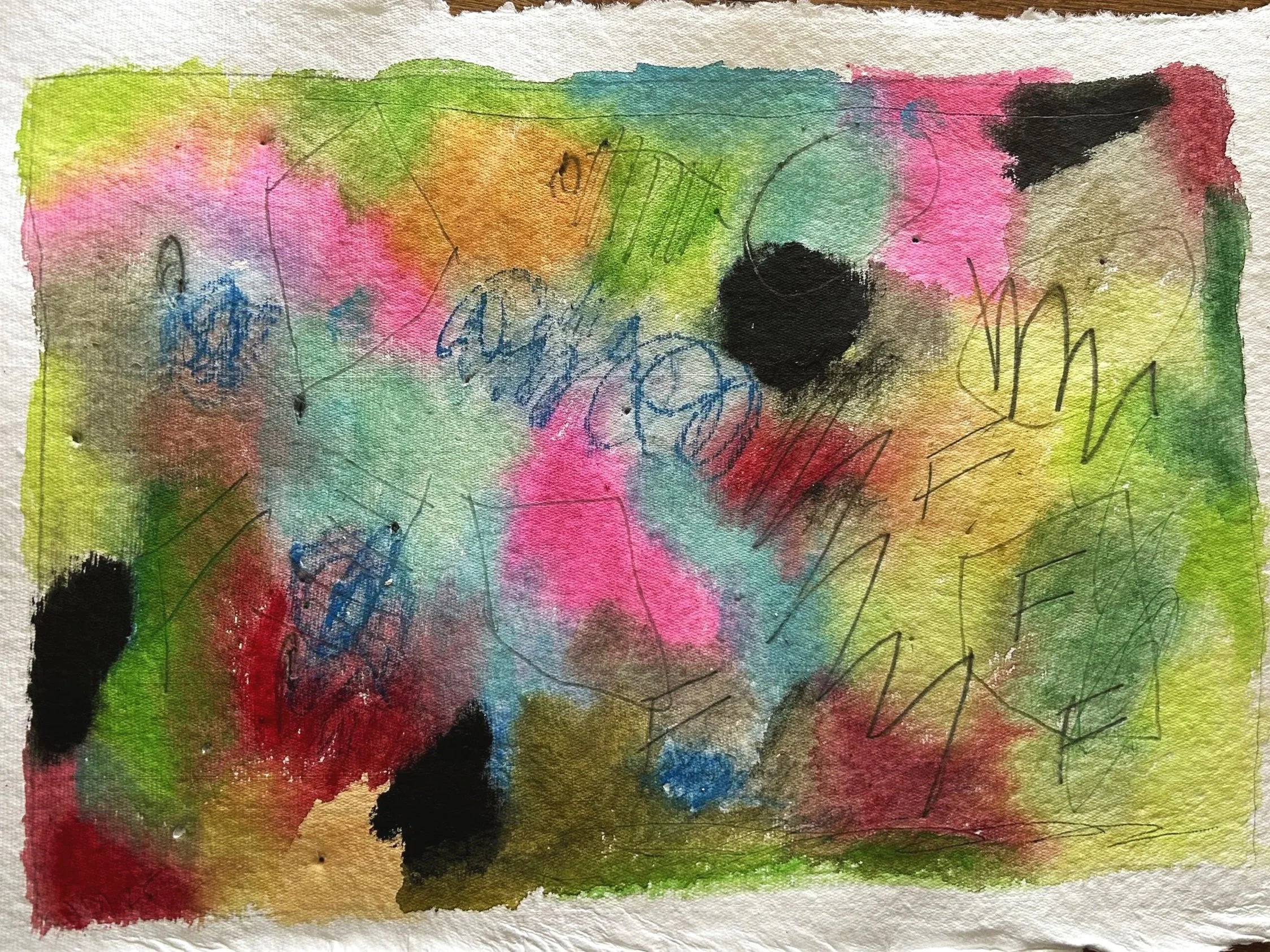 Starry Summer Night, 2026 by John Manocherian | Mixed media | 21" L x 16" W
