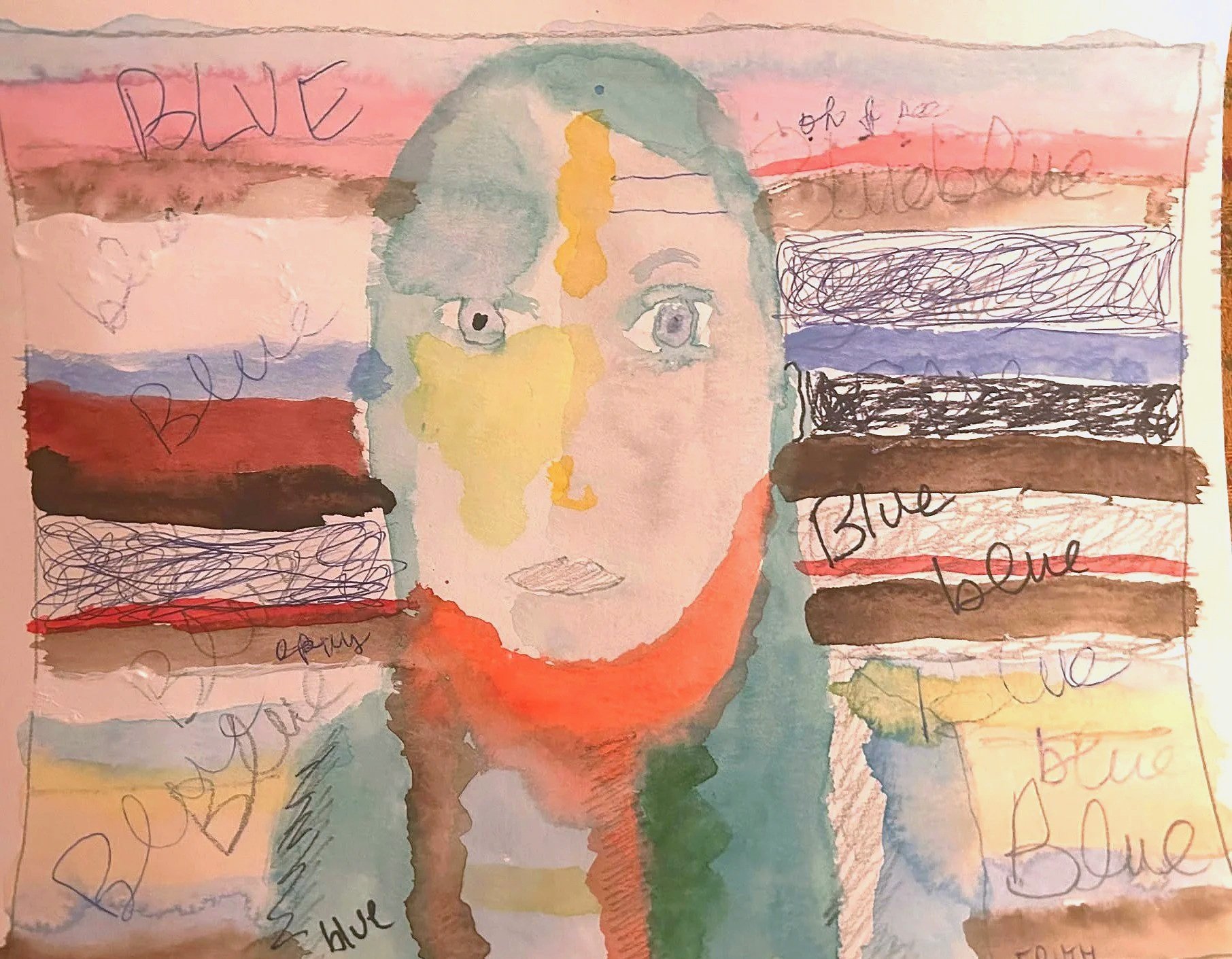 Blue, 2026 by John Manocherian | 21” x 16” unframed